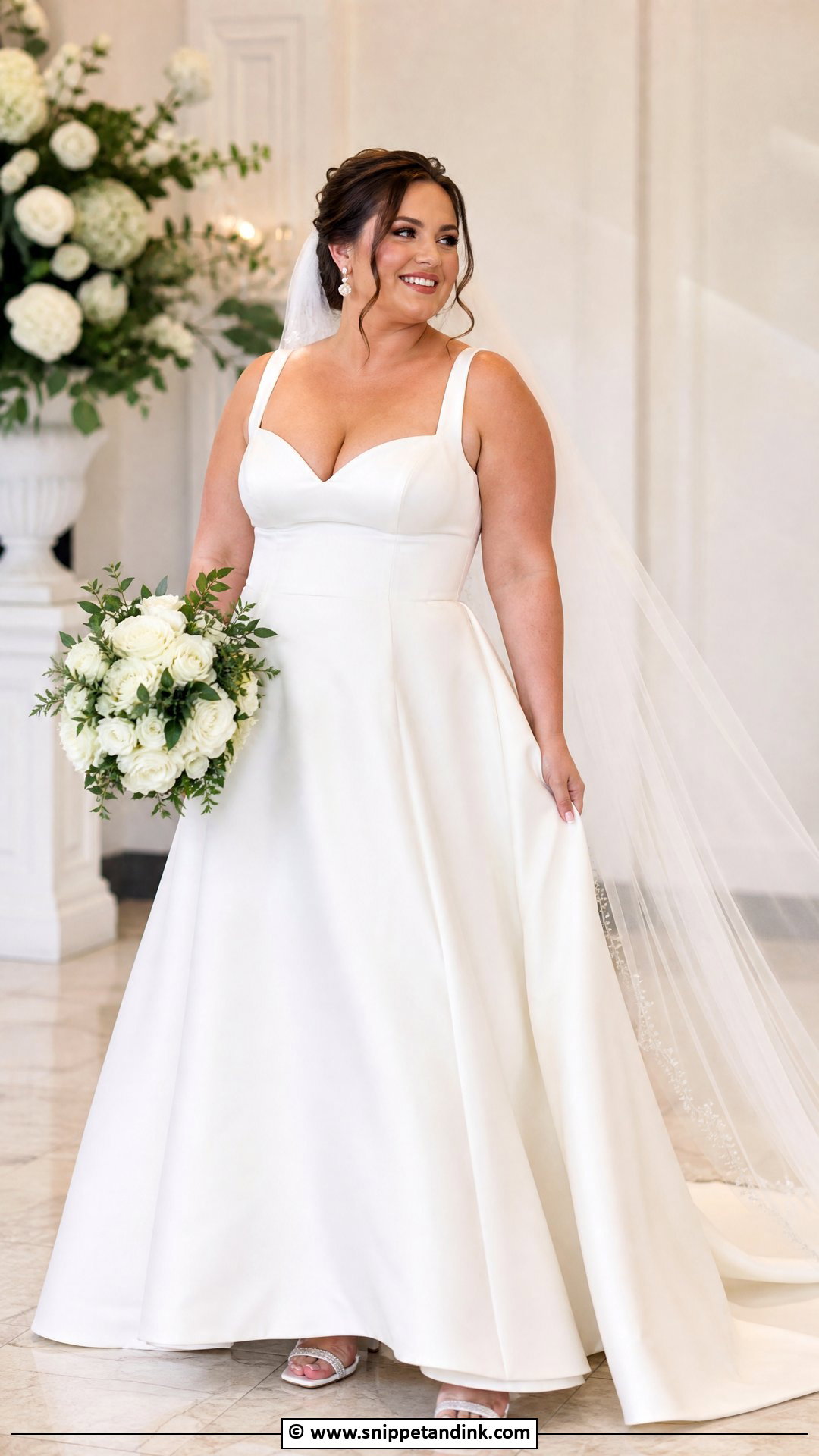 White Plus Size Wedding Dress - Snippet and Ink - 30 White Wedding Dress Ideas