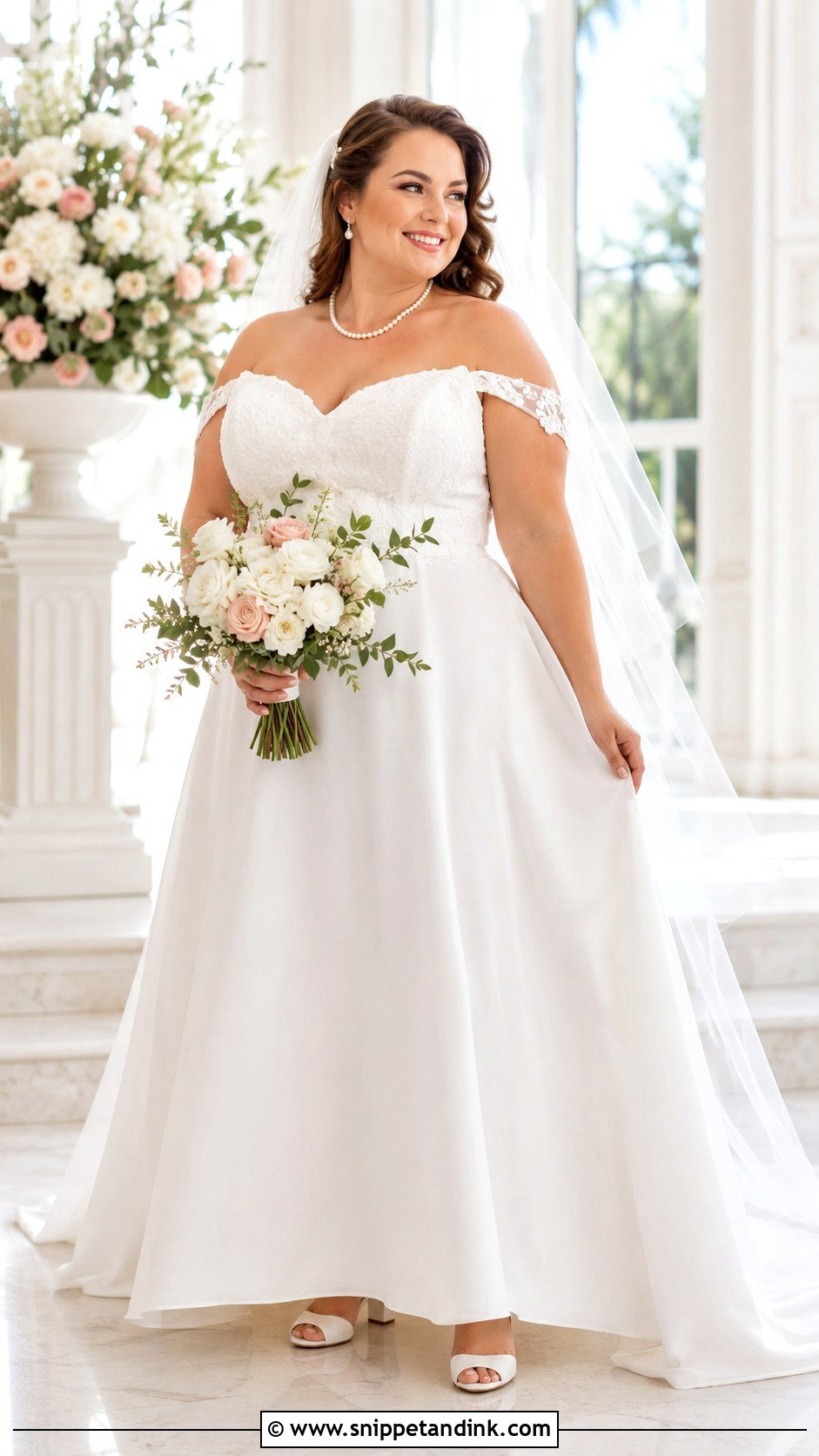 White Plus Size Wedding Gown - Snippet and Ink - 25 White Wedding Gowns
