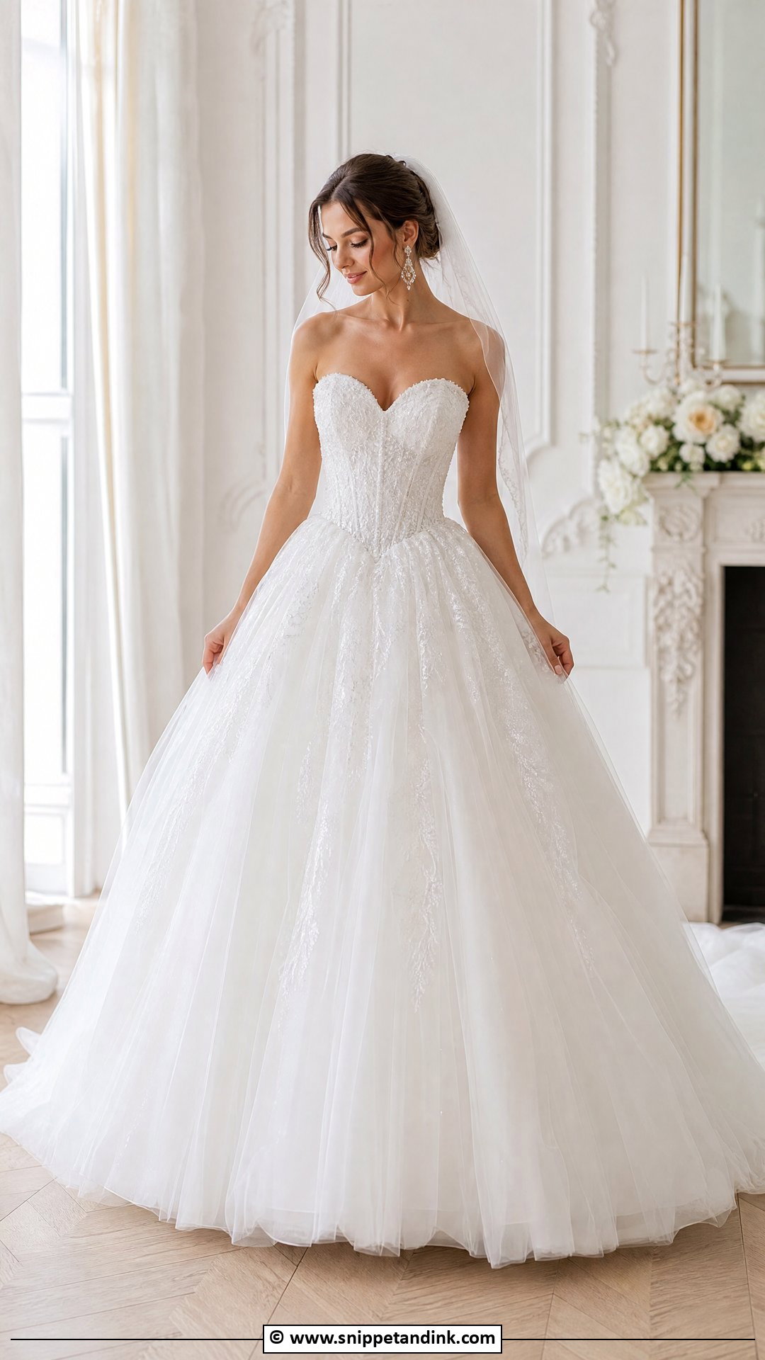 White Princess Wedding Dress - Snippet and Ink - 30 White Wedding Dress Ideas
