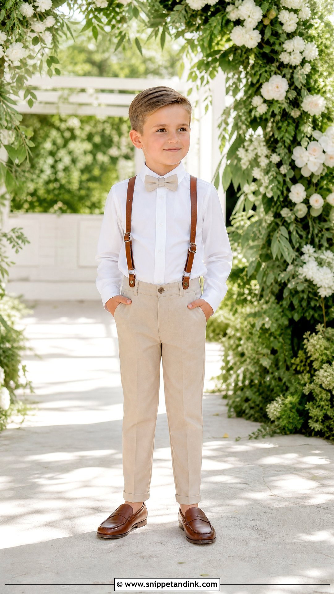 White Ring Bearer Shirt With Suspenders - Snippet and Ink - 20 Ring Bearer Shirt Ideas