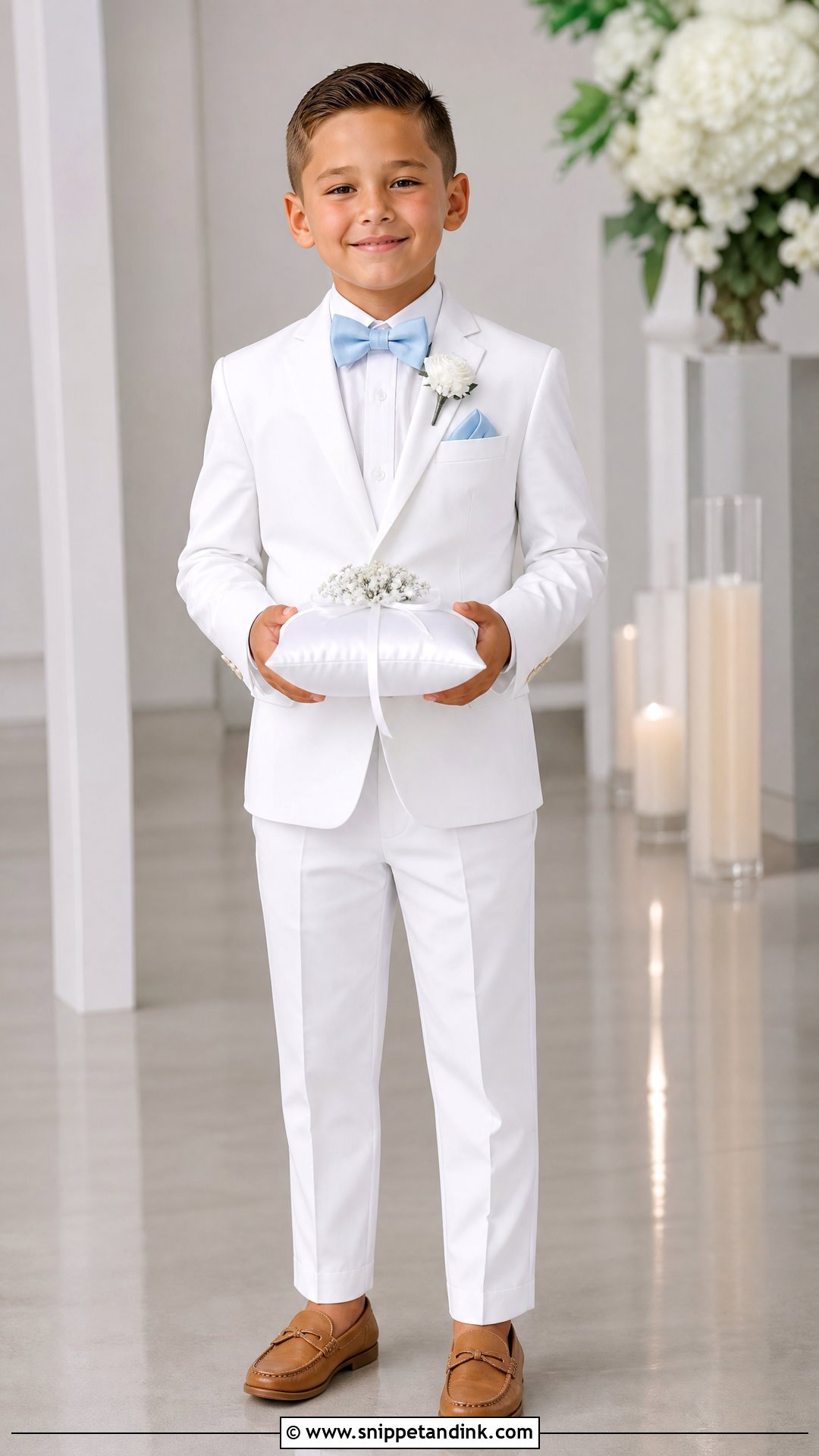 White Ring Bearer Suit Outfit - Snippet and Ink - 20 Ringbearers Outfits