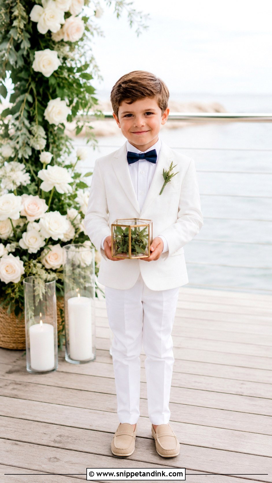 White Ring Bearer Suit - Snippet and Ink - 20 Bearer Outfit Ideas