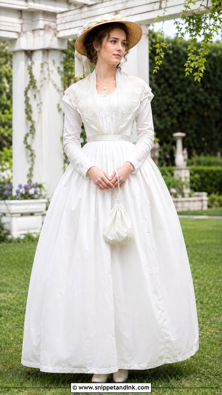 White Round Gown Wedding Dress - Snippet and Ink - 20 18th Century Wedding Dress Ideas