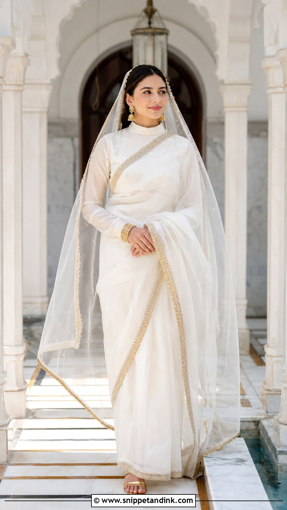 White Saree Nikah Dress - Snippet and Ink - 20 Dress for Nikah Ideas