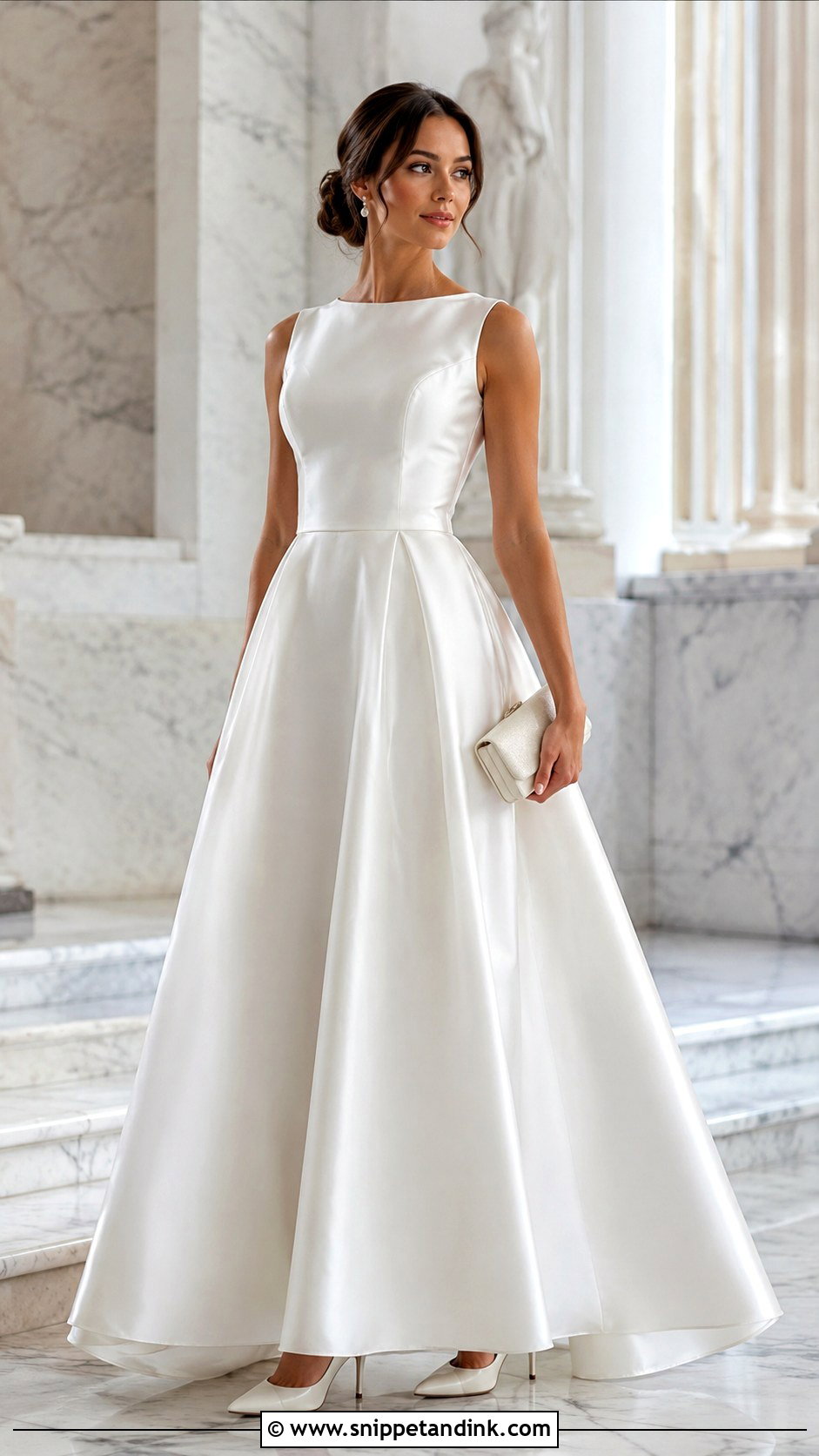 White Satin Ball Gown - Snippet and Ink - 25 Satin Ball Gown Ideas