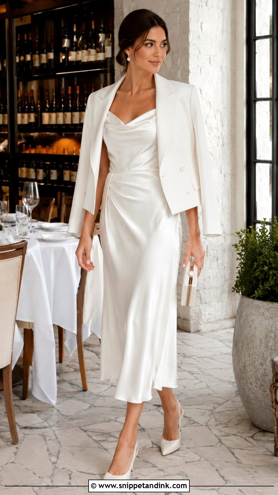 White Satin Bridal Event Dress - Snippet and Ink - 20 Bridal Event Dresses