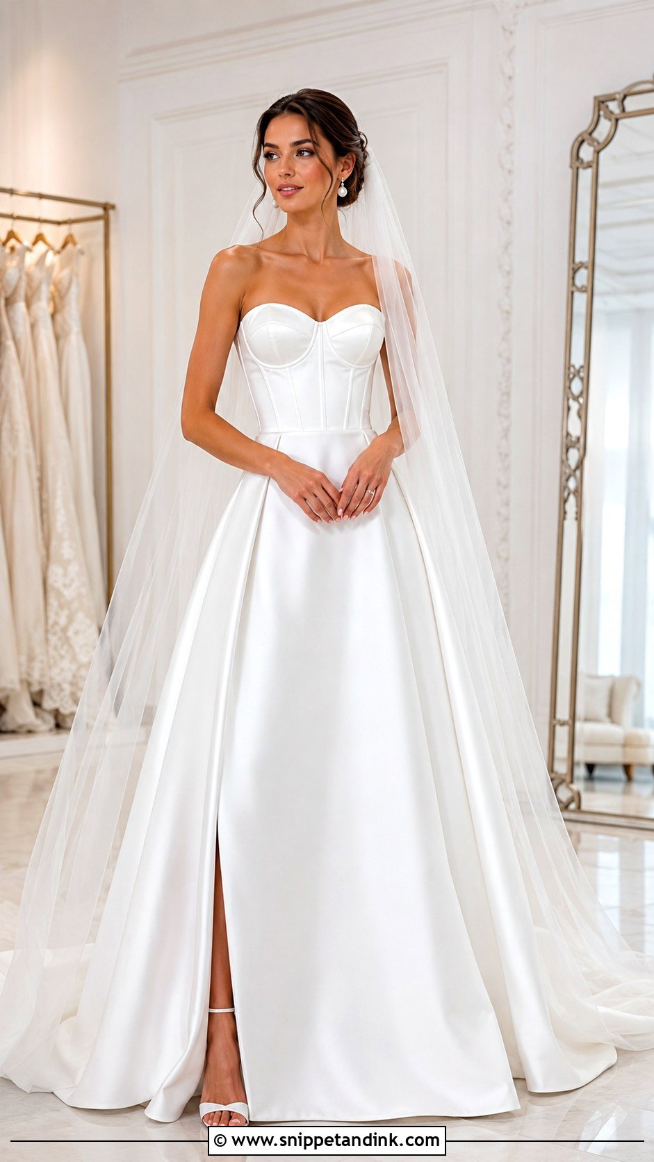 White Satin Corset Wedding Dress - Snippet and Ink - 25 White Satin Wedding Dress Ideas