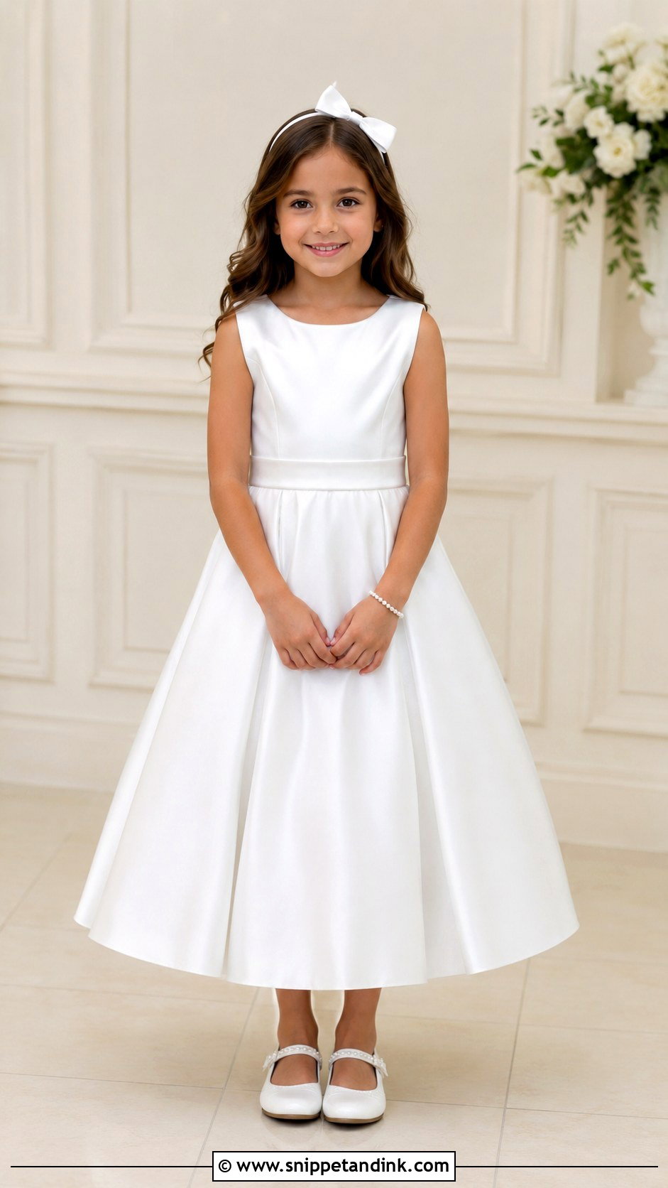 White Satin Girls Wedding Dress - Snippet and Ink - 25 Wedding Dress for Girls Ideas