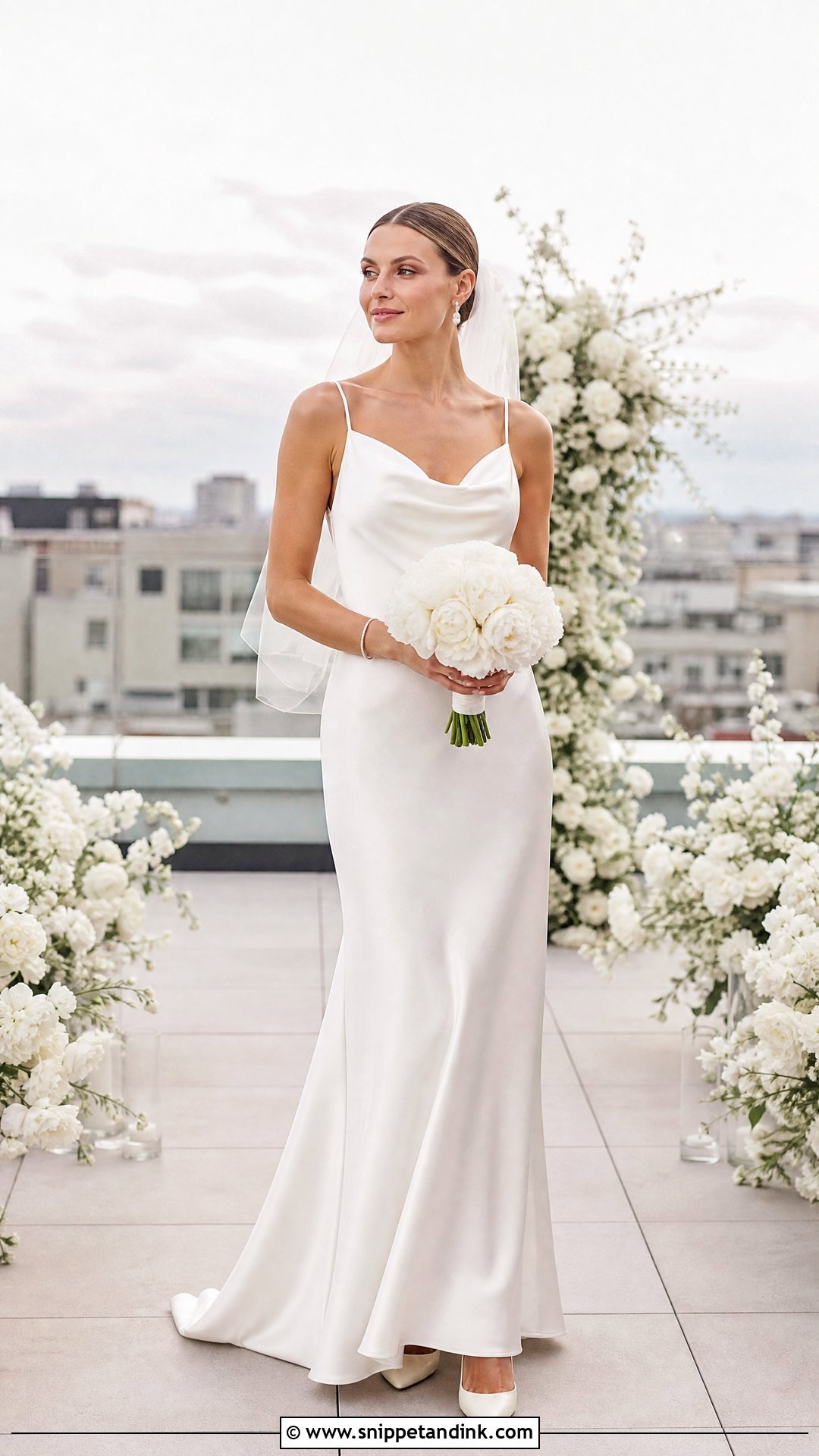 White Satin Slip Wedding Dress - Snippet and Ink - 20 White Dresses for Wedding