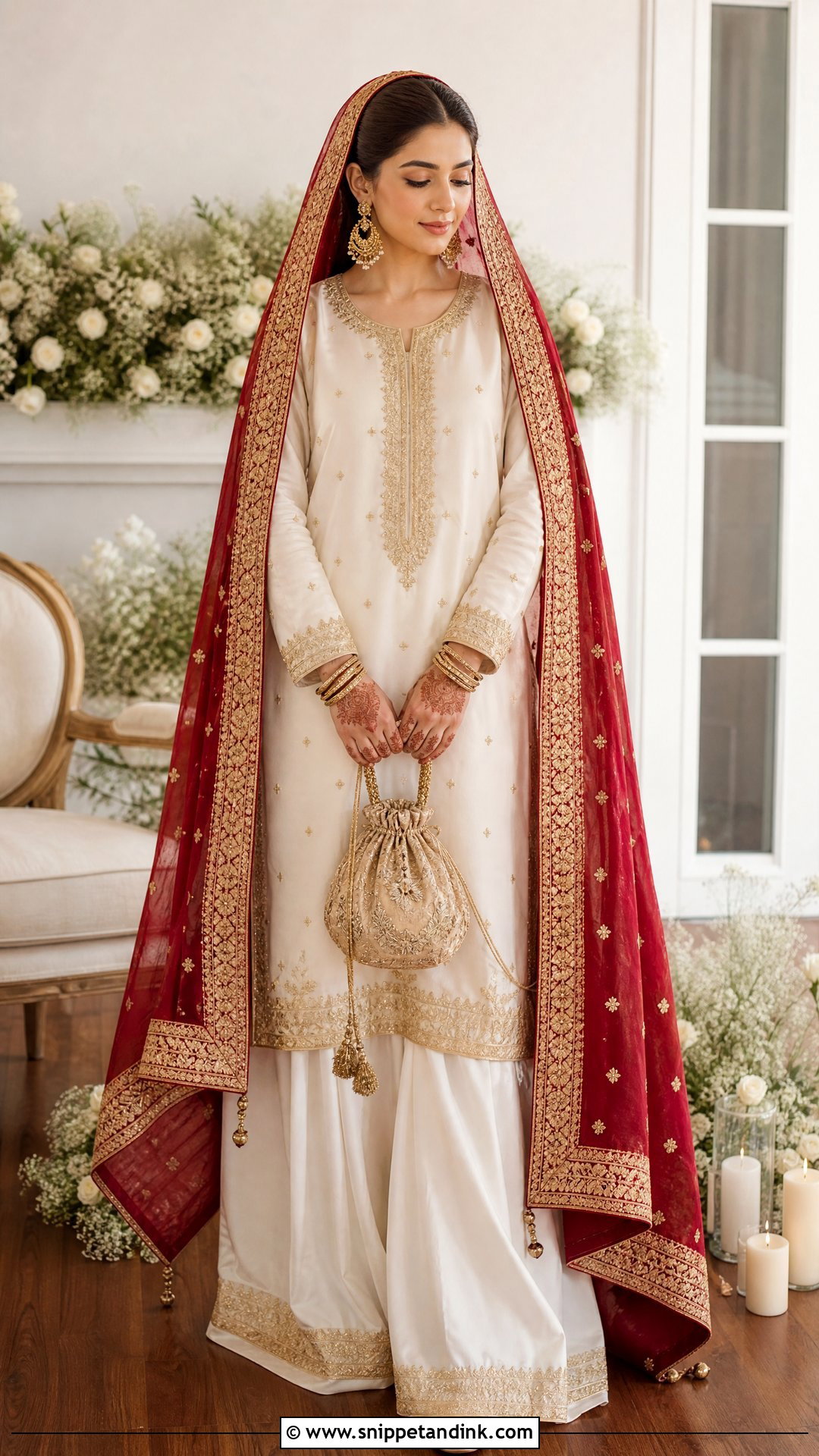 White Shalwar Kameez Nikkah Dress - Snippet and Ink - 20 Nikkah Wedding Dress Ideas