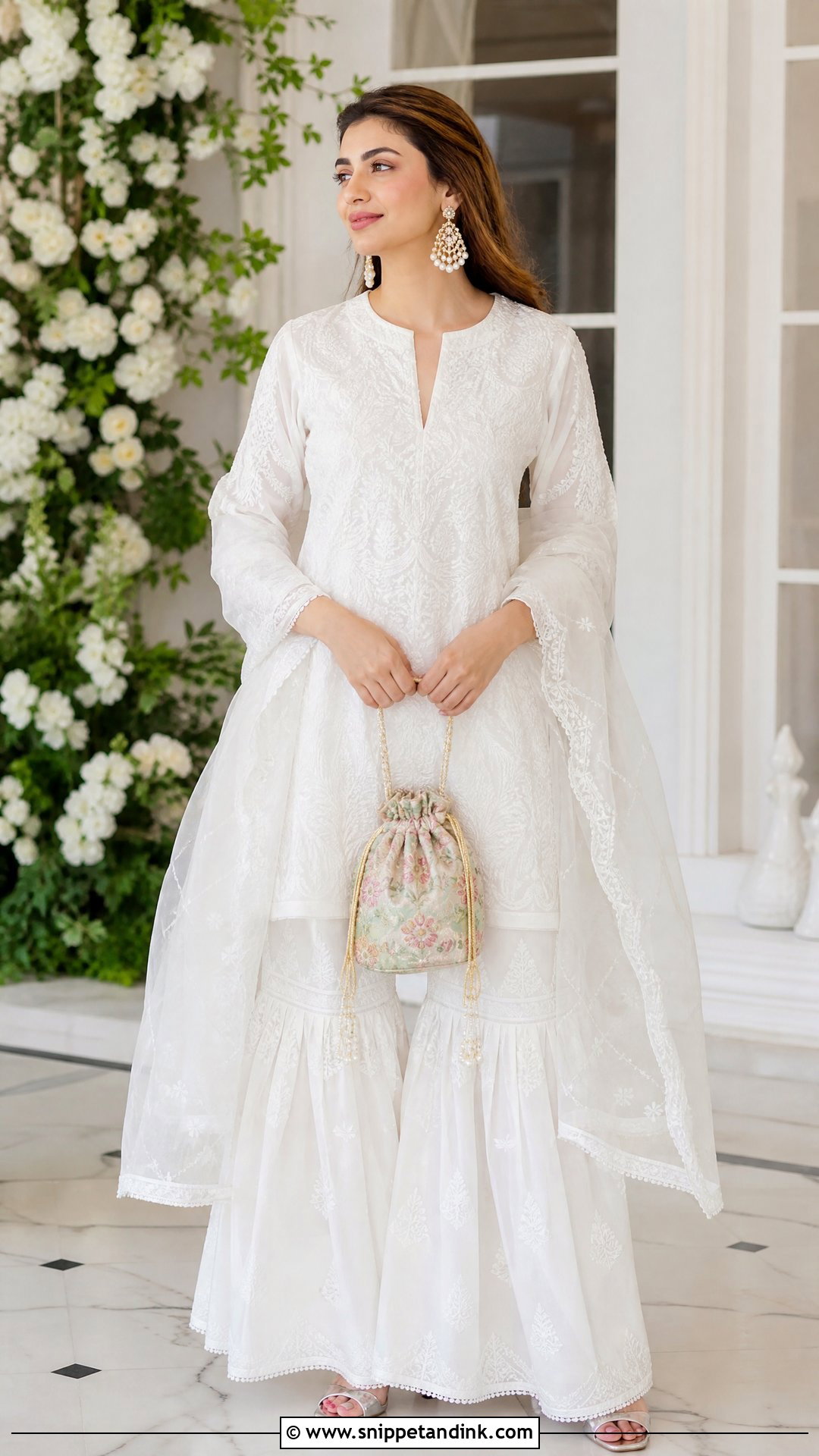 White Sharara Suit With Dupatta - Snippet and Ink - 25 Latest Sharara Suit Designs Wedding