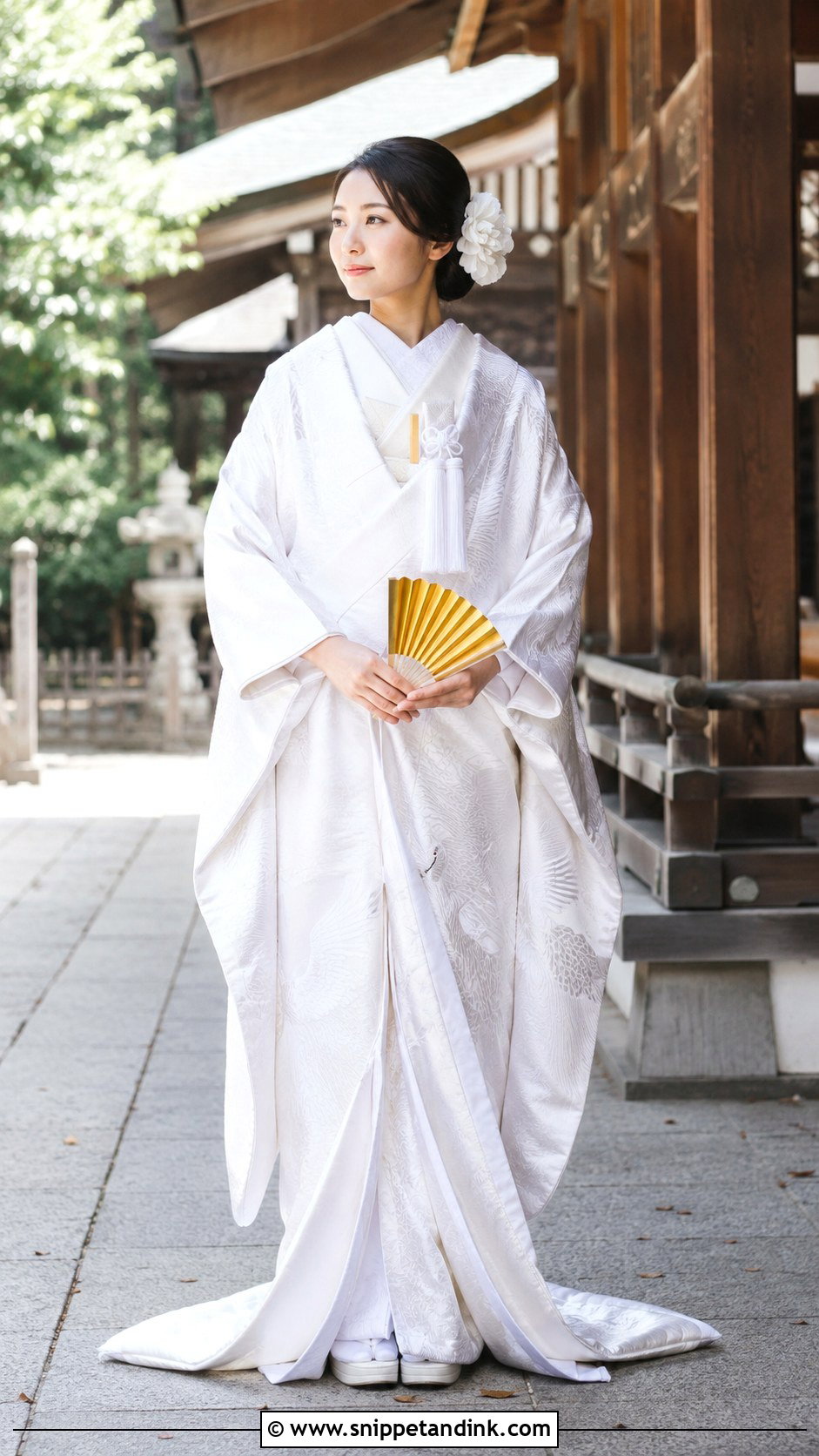 White Shiromuku Japanese Wedding Dress - Snippet and Ink - 20 Japanese Wedding Dresses