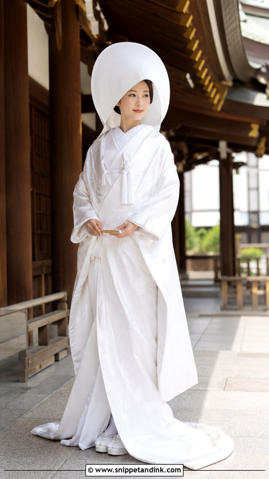 White Shiromuku Japanese Wedding Dress - Snippet and Ink - 20 Modern Japanese Wedding Dress Ideas