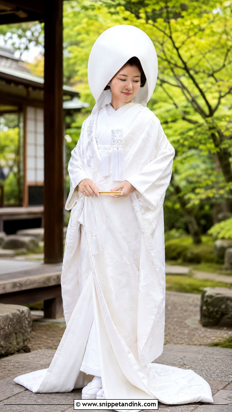 White Shiromuku Wedding Kimono - Snippet and Ink - 25 Traditional Japanese Wedding Dress Ideas