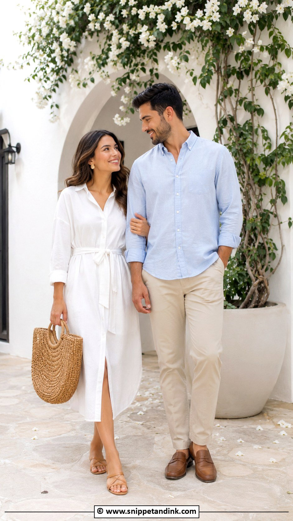 White Shirt Dress Prewedding Outfit - Snippet and Ink - 30 Casual Prewedding Outfit Ideas