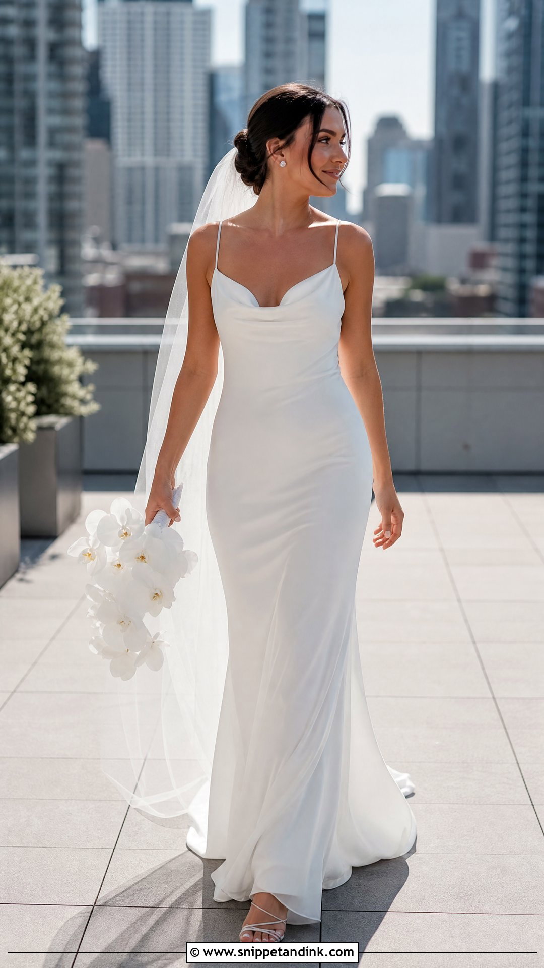 White Silk Slip Bridal Dress - Snippet and Ink - 20 White Bridal Dresses