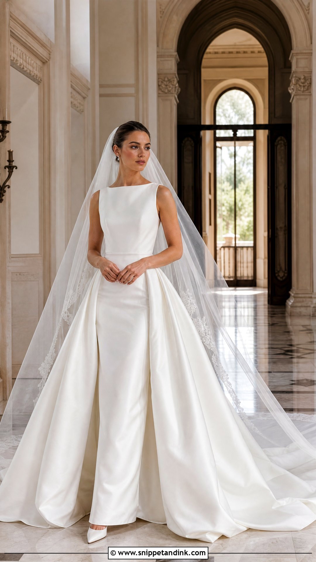 White Silk Wedding Dress With Overskirt - Snippet and Ink - 20 White Silk Wedding Dress Ideas