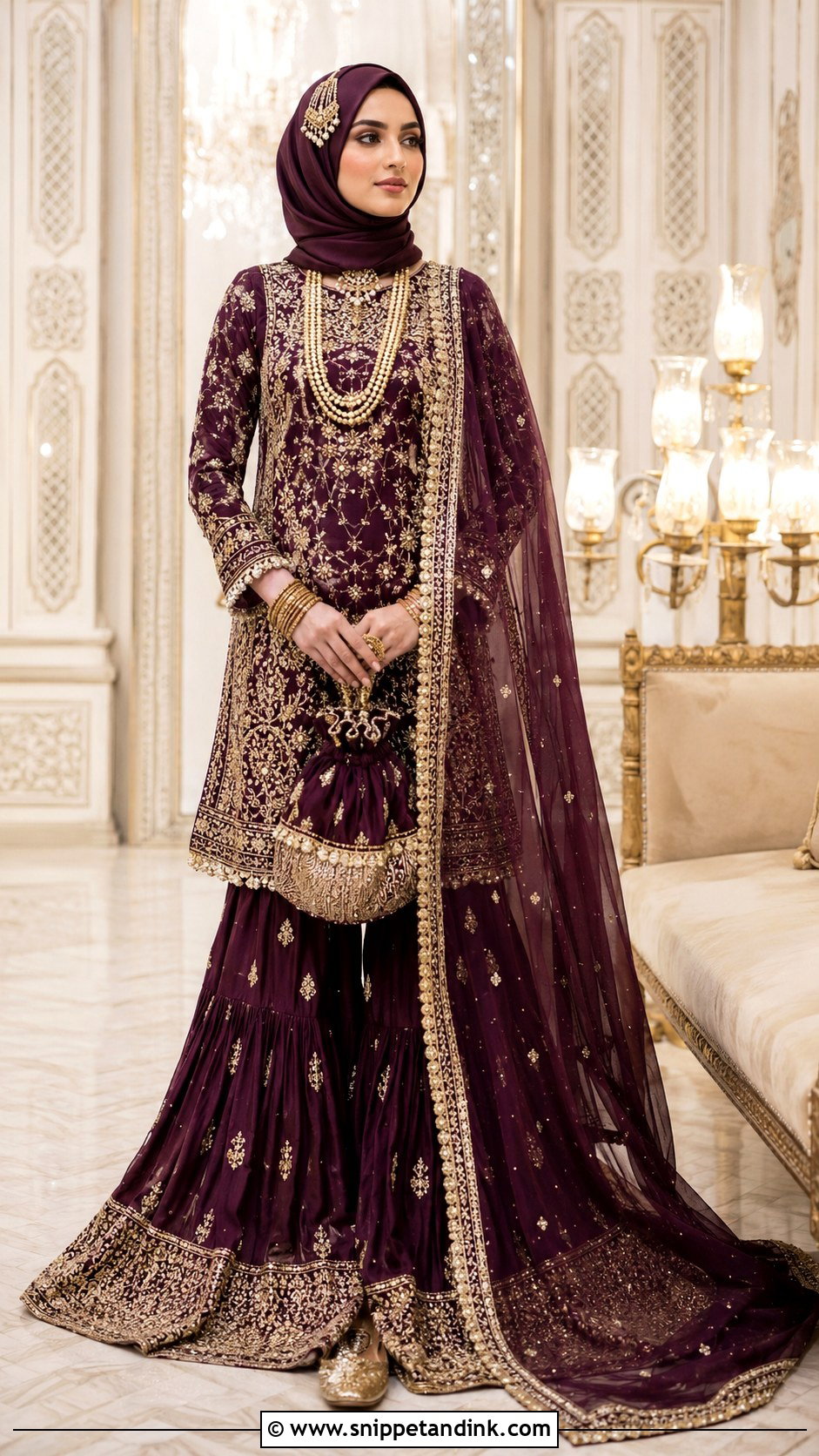 White Silver Nikah Saree Bride - Snippet and Ink - 20 Desi Hijabi Bride Ideas