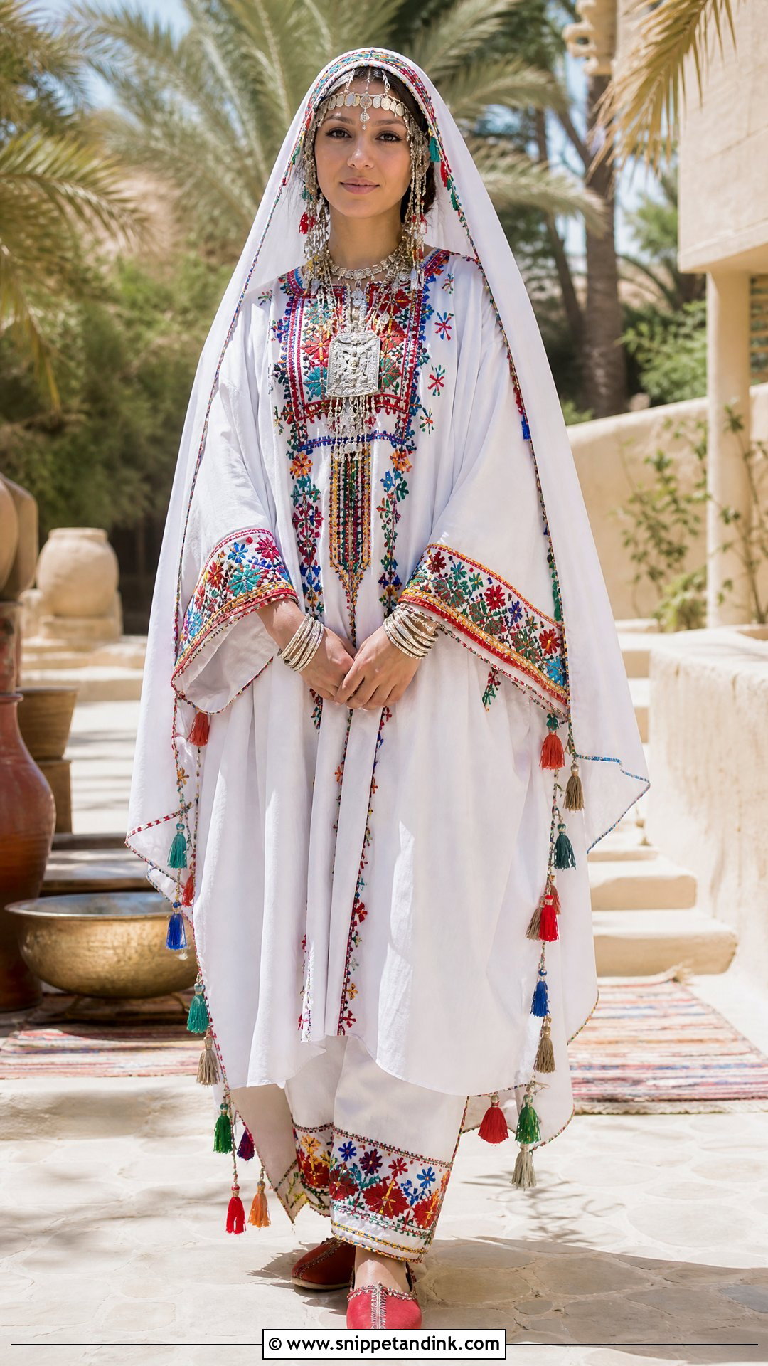 White Siwa Wedding Dress - Snippet and Ink - 20 Traditional Arabic Wedding Dress Ideas