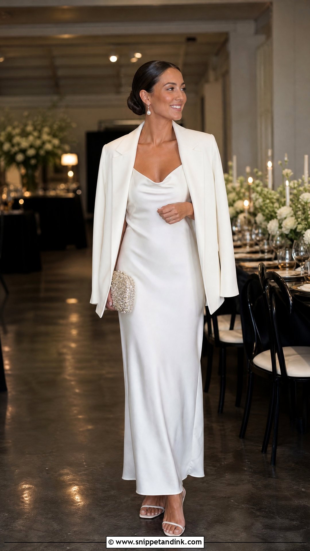 White Slip Maxi Dress Outfit - Snippet and Ink - 20 Prewedding White Dress Ideas