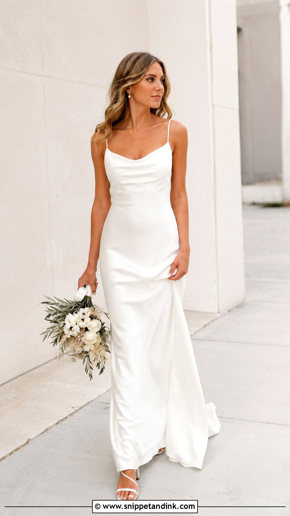 White Slip Wedding Gown - Snippet and Ink - 25 White Wedding Gowns