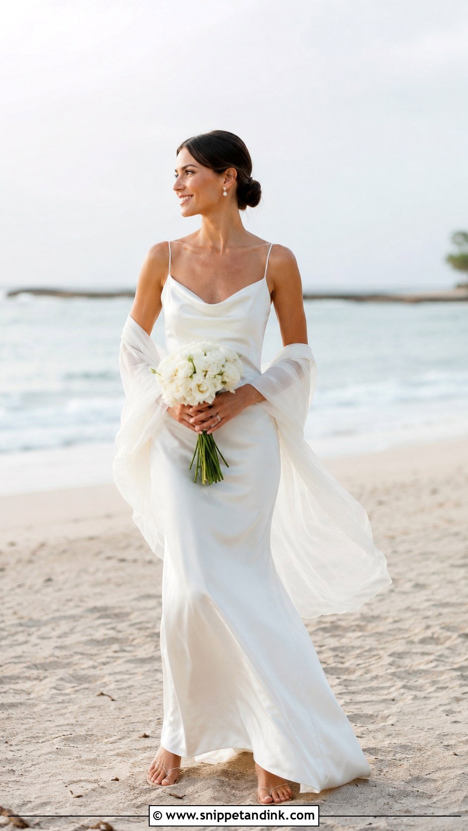 White Slip Wedding Gown - Snippet and Ink - 30 White Wedding Gown Ideas