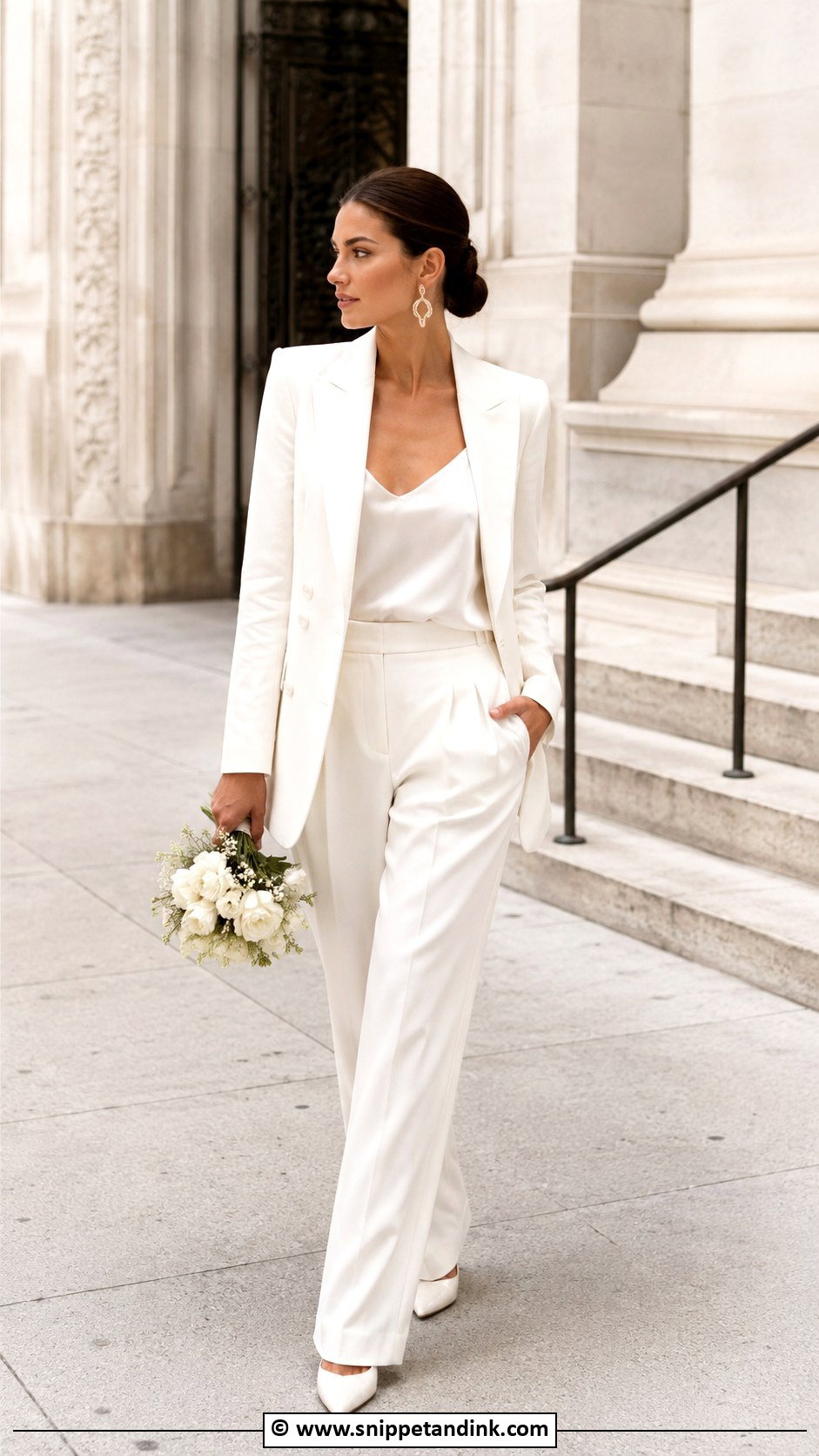 White Suit For Civil Ceremony - Snippet and Ink - 25 Civil Ceremony Dress Ideas