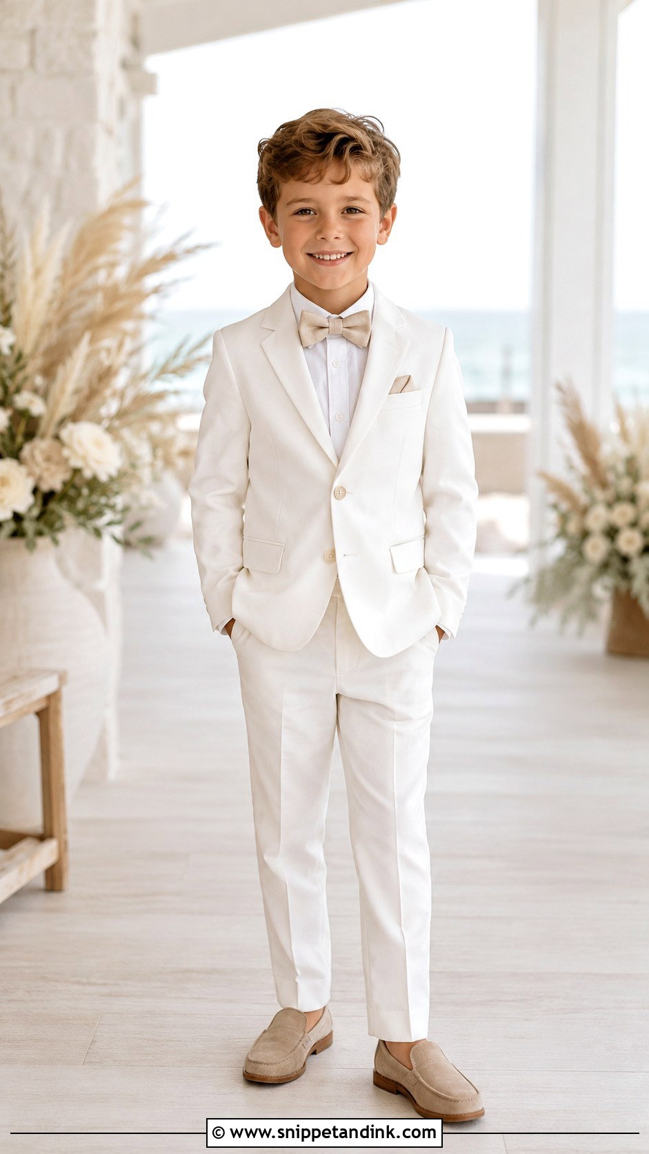White Suit Ring Boy Outfit - Snippet and Ink - 25 Ring Boy Outfits