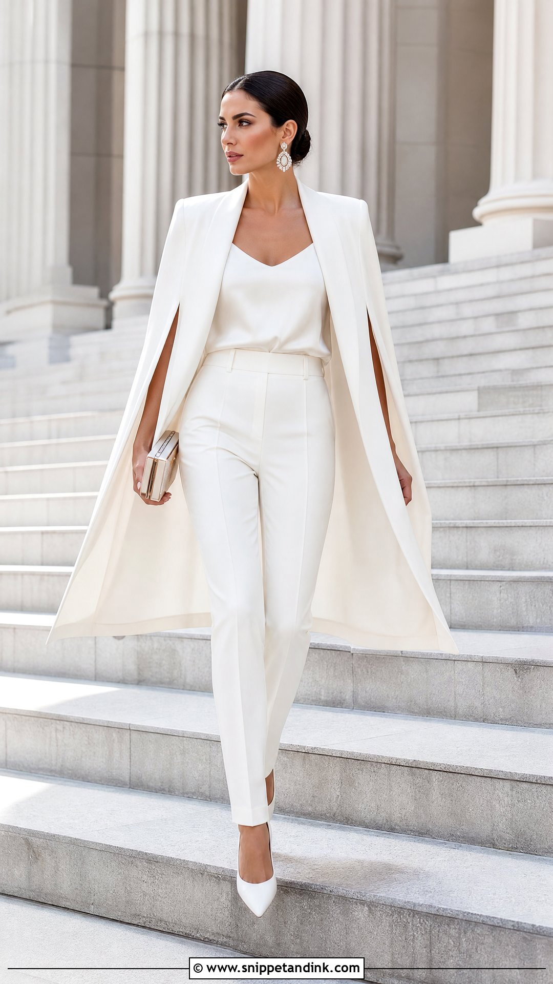 White Suit With Cape Blazer - Snippet and Ink - 25 Marriage Suits