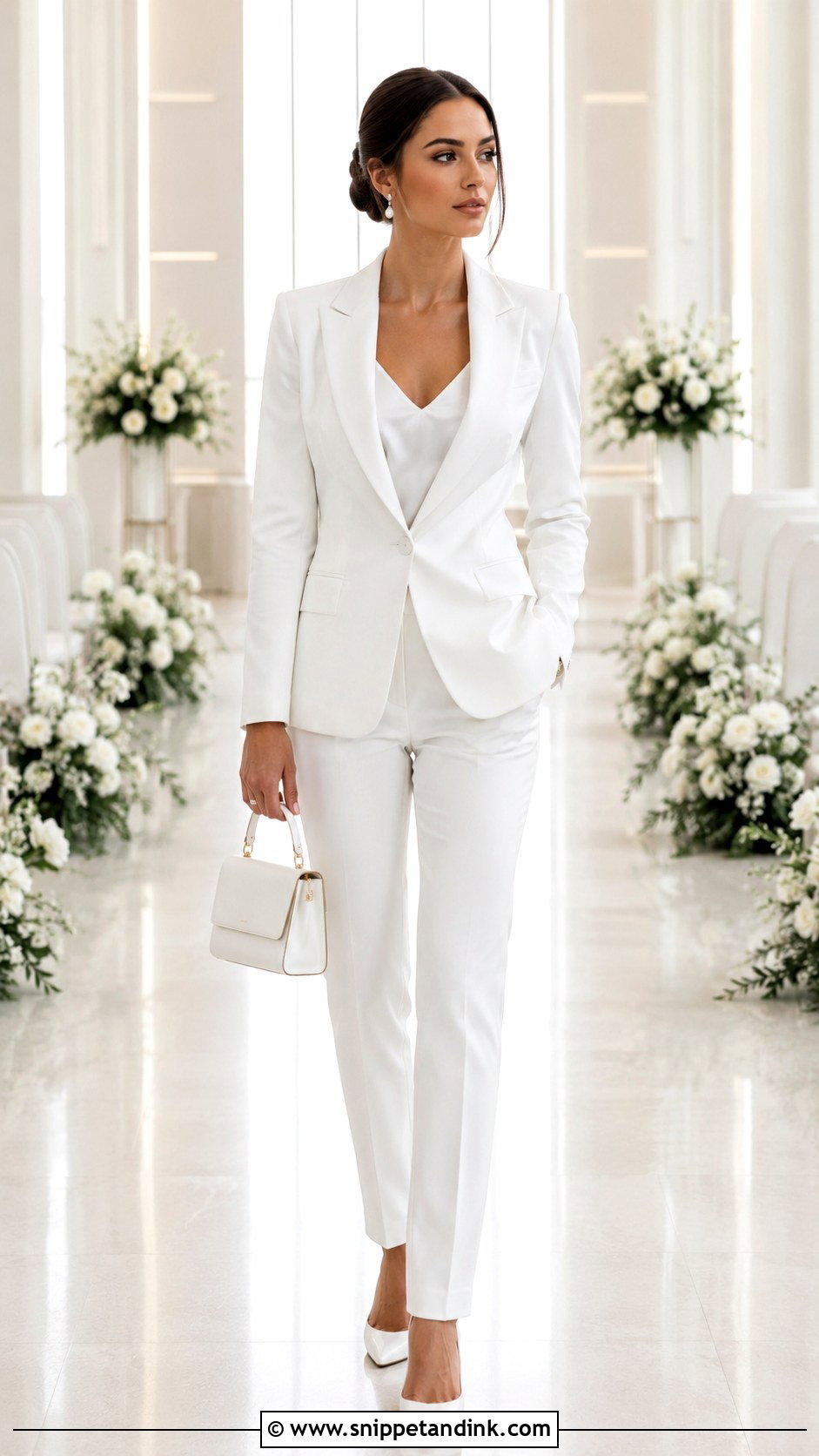 White Tailored Marriage Suit - Snippet and Ink - 20 Marriage Suits Women