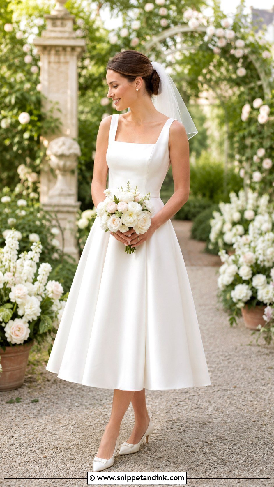 White Tea Length Wedding Dress - Snippet and Ink - 25 Simple White Wedding Dress Ideas