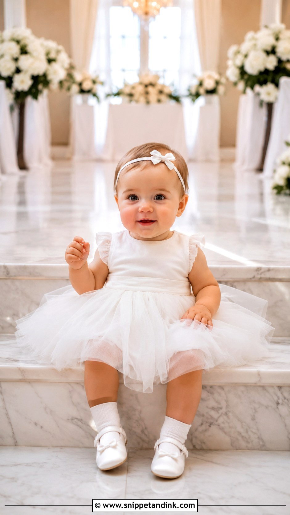 White Tulle Baby Wedding Dress - Snippet and Ink - 20 Baby in Wedding Dress Ideas