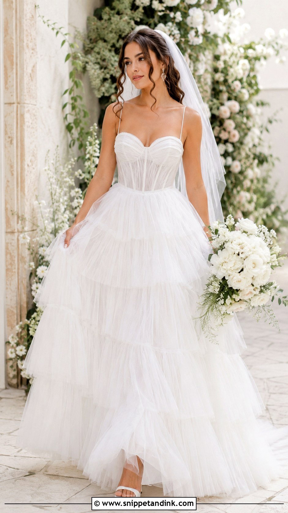 White Tulle Bride Dress - Snippet and Ink - 25 White Bride Dress Ideas
