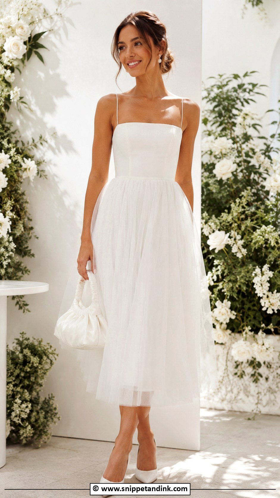 White Tulle Bride To Be Dress - Snippet and Ink - 30 Bride to Be Dress Ideas for Friends