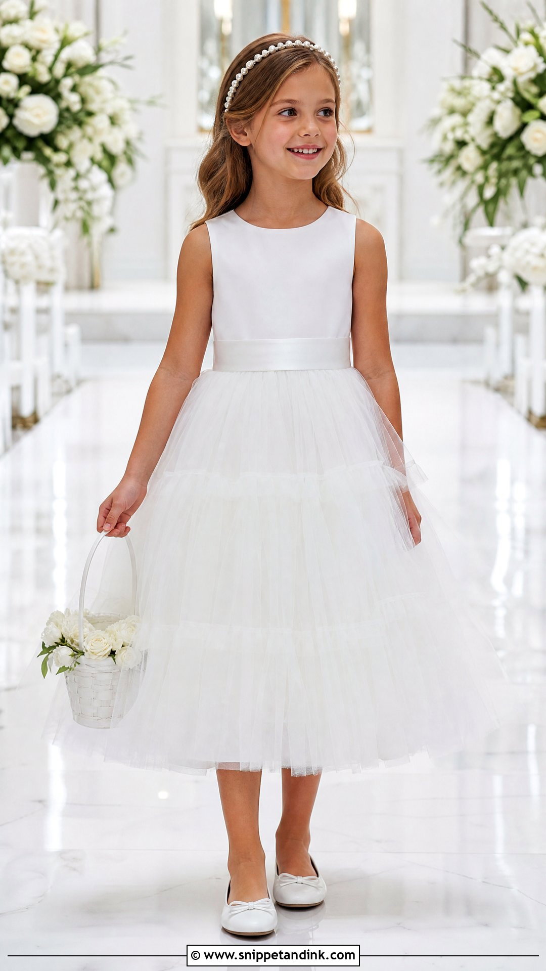 White Tulle Flower Girl Dress - Snippet and Ink - 25 Girl Wedding Dress Ideas