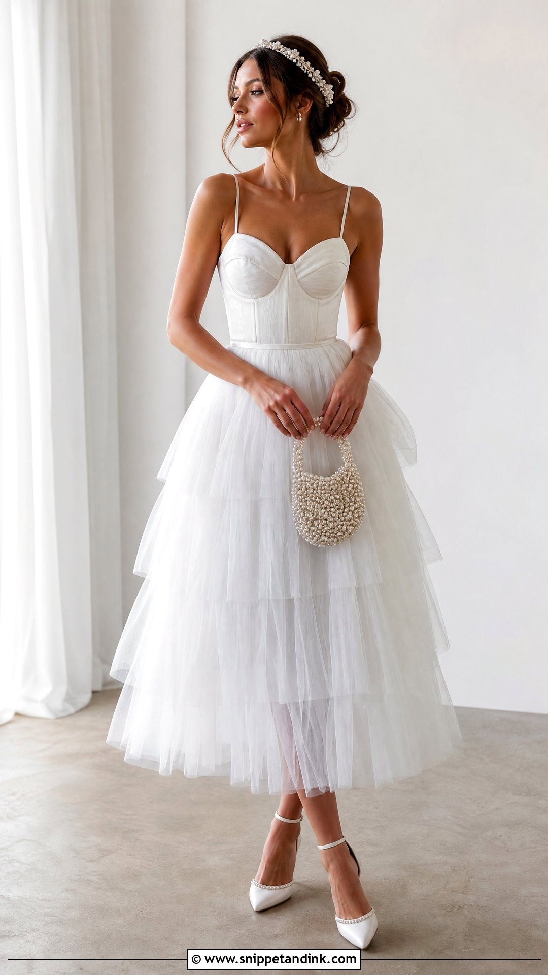 White Tulle Gown Outfit - Snippet and Ink - 25 White Gown Styles