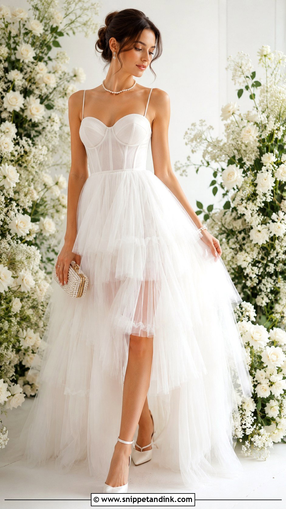White Tulle Gown - Snippet and Ink - 30 White Gowns