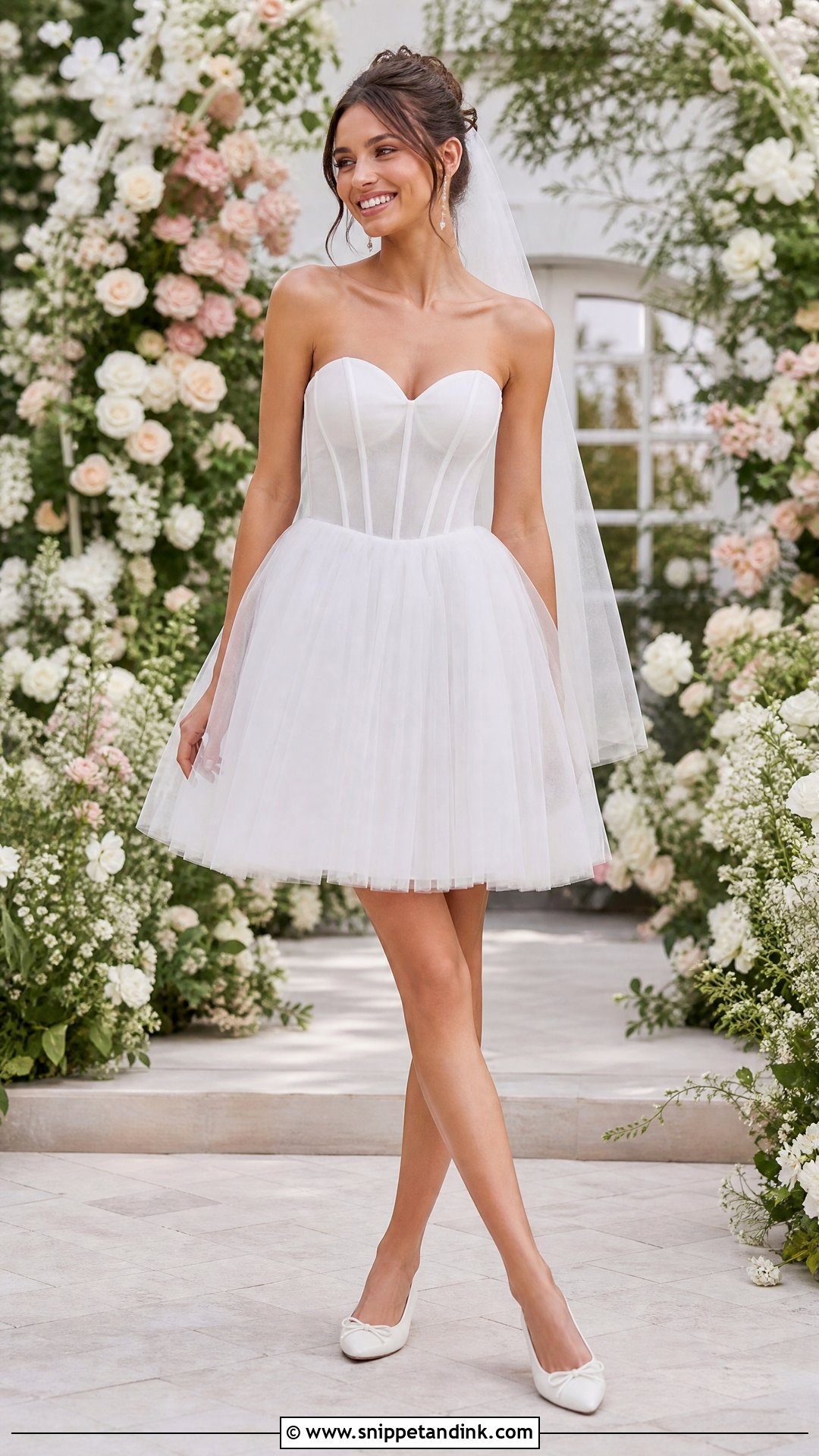 White Tulle Short Wedding Dress - Snippet and Ink - 25 Short White Wedding Dress Ideas