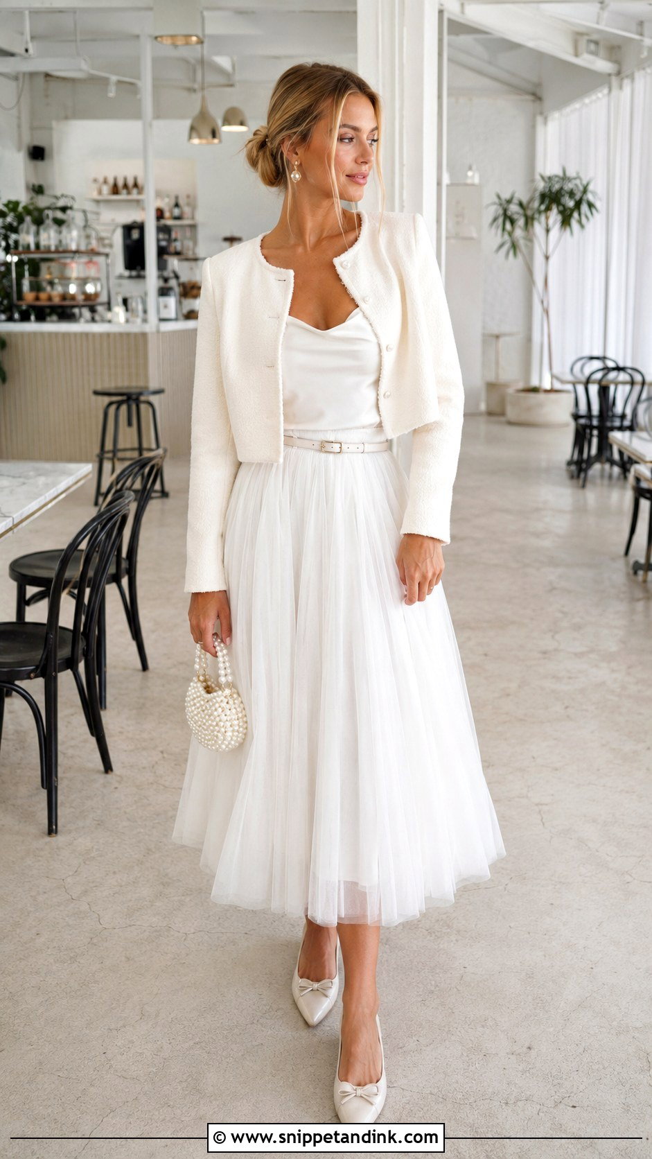 White Tulle Skirt Bachelorette Outfit - Snippet and Ink - 20 Bride to Be Outfit Bachelorette Parties Ideas