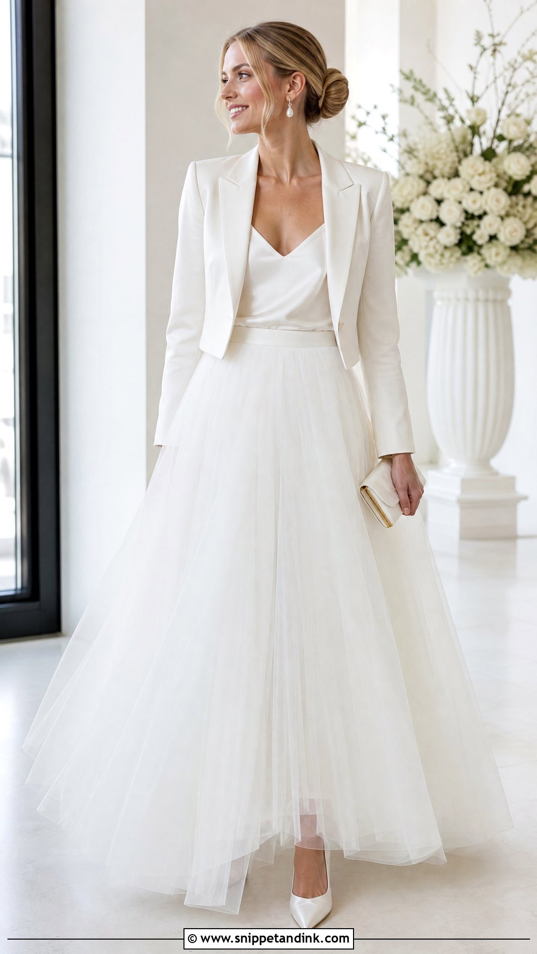 White Tulle Skirt Bridal Outfit - Snippet and Ink - 20 Tulle Skirt Outfit Wedding Ideas