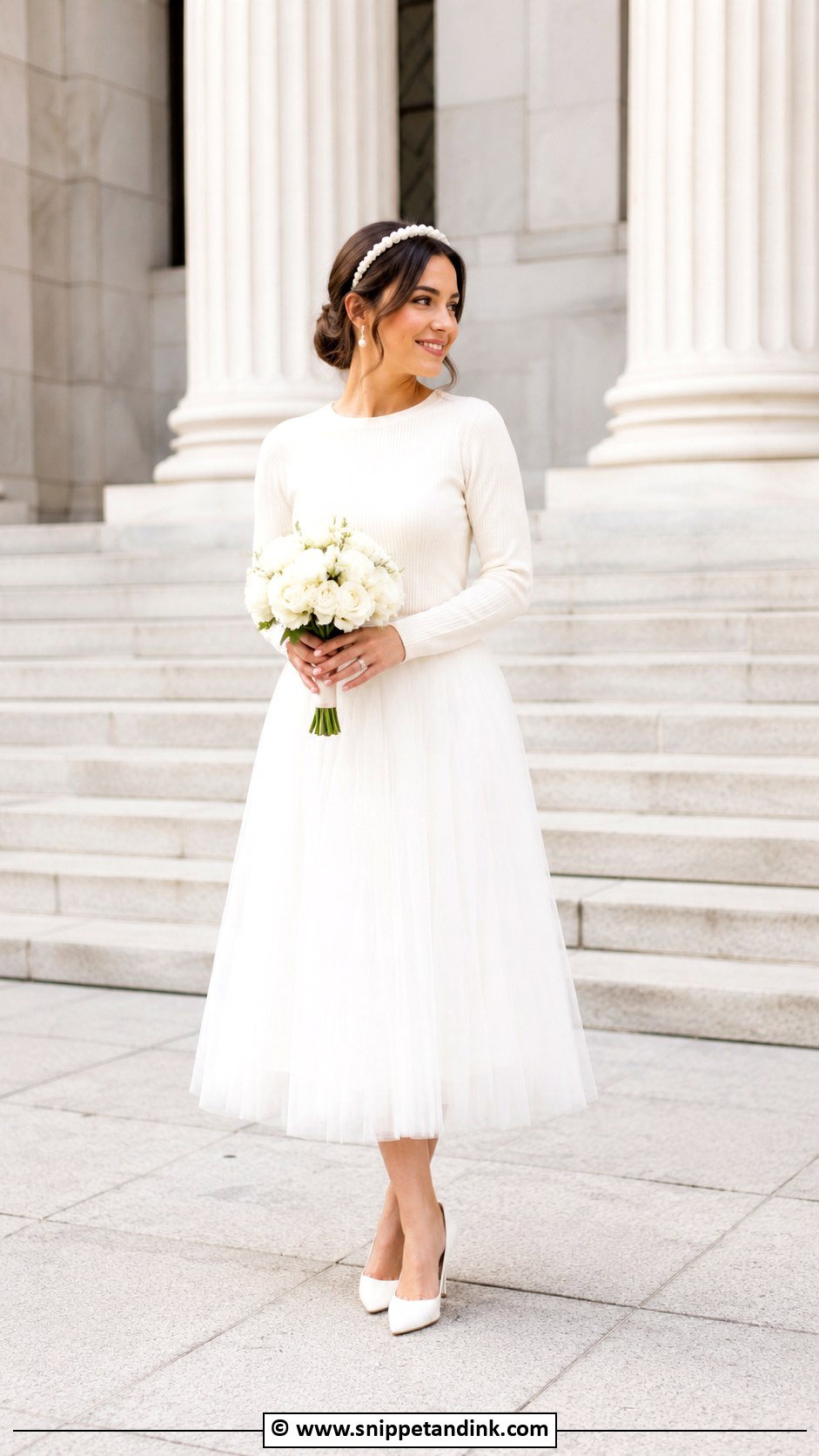 White Tulle Skirt Court Marriage Outfit - Snippet and Ink - 25 Court Marriage Outfit Ideas