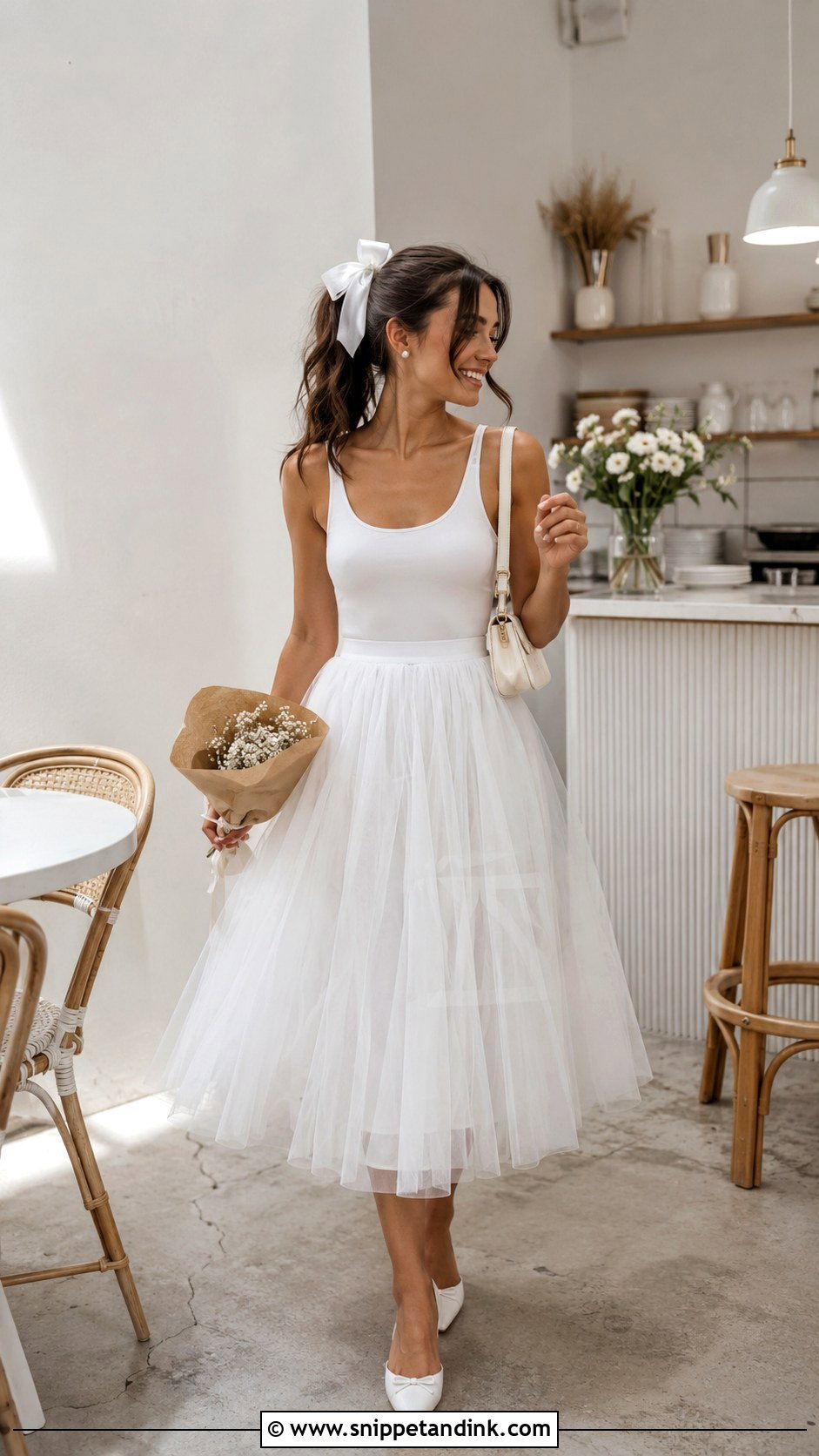 White Tulle Skirt Hen Do Outfit - Snippet and Ink - 20 Hen Do Outfit Ideas the Bride