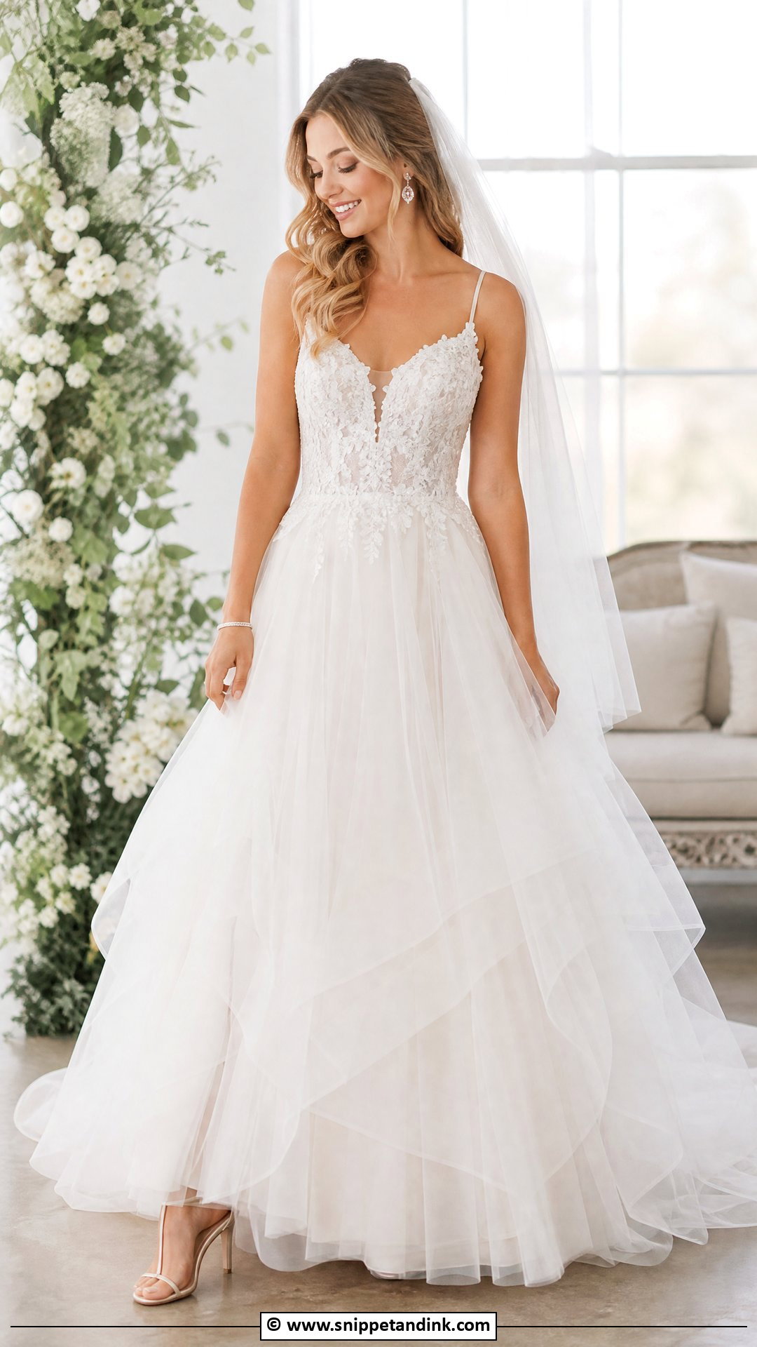 White Tulle Wedding Dress - Snippet and Ink - 30 White Wedding Dress Ideas
