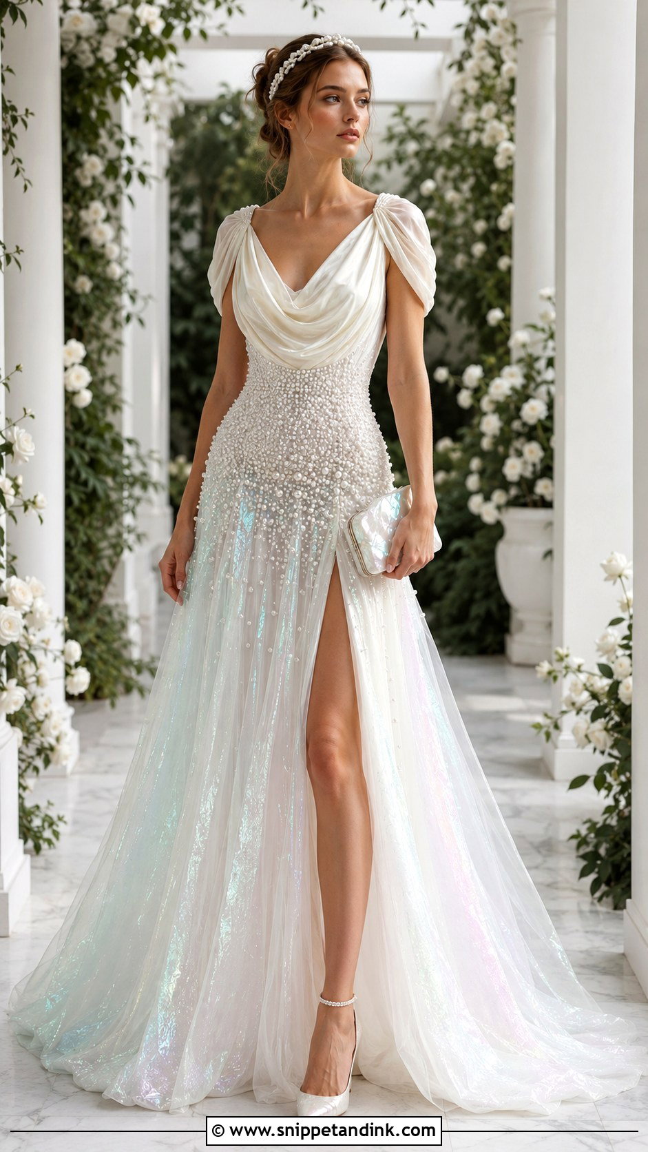 White Unicorn Pearl Gown - Snippet and Ink - 20 Fairy Tale Gown Ideas