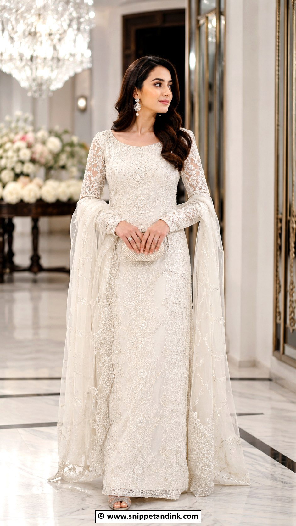 White Valima Gown - Snippet and Ink - 25 Valima Dress Ideas