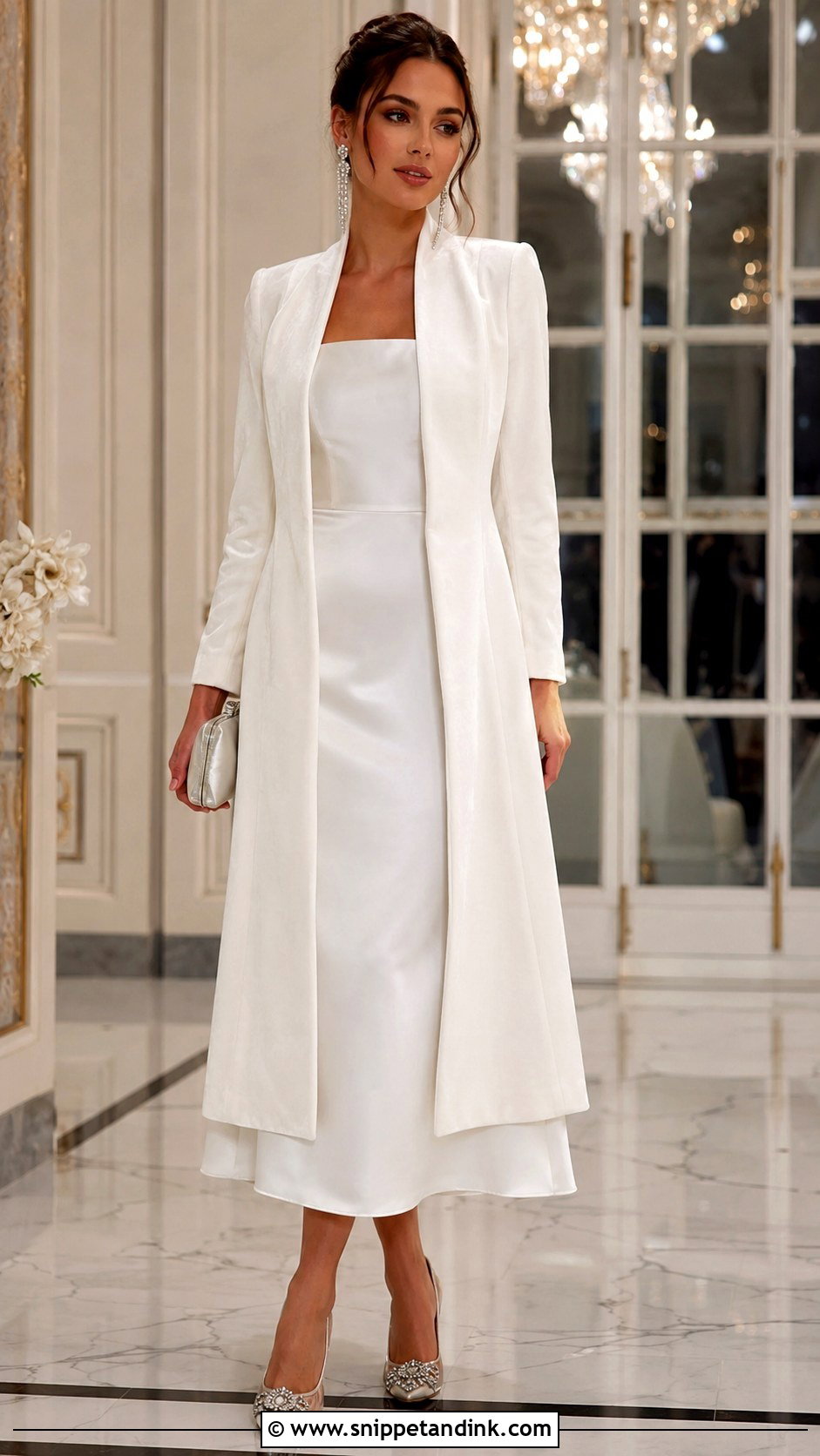 White Velvet Wedding Coat - Snippet and Ink - 20 Winter Wedding Coat Ideas