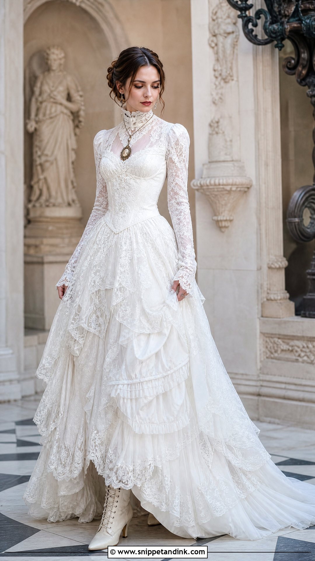 White Victorian Goth Wedding Dress - Snippet and Ink - 25 White Goth Wedding Dress Ideas