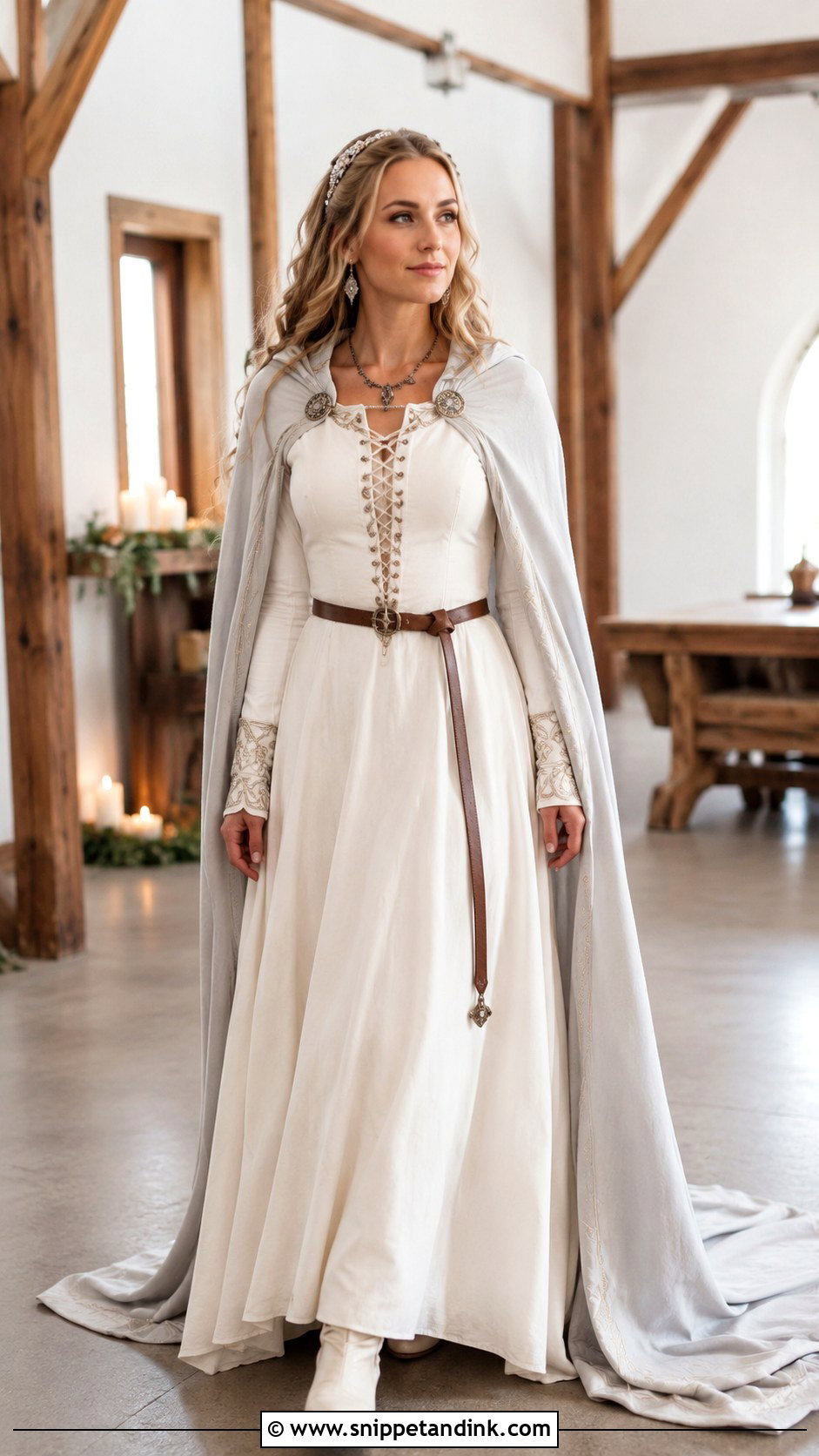 White Viking Wedding Dress - Snippet and Ink - 30 Viking Wedding Dress Ideas