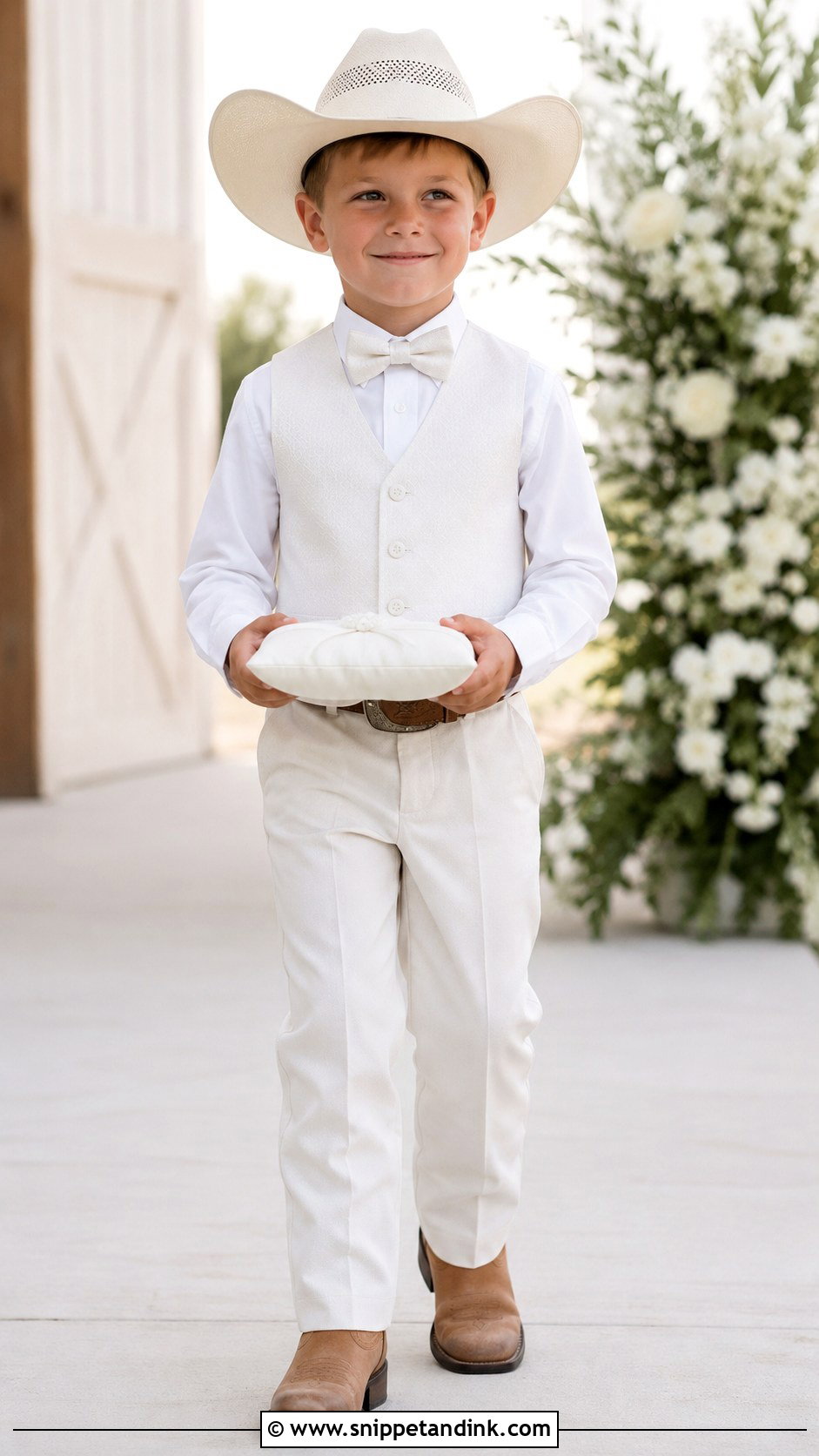 White Western Ring Bearer Outfit - Snippet and Ink - 20 Western Ring Bearer Outfit Ideas
