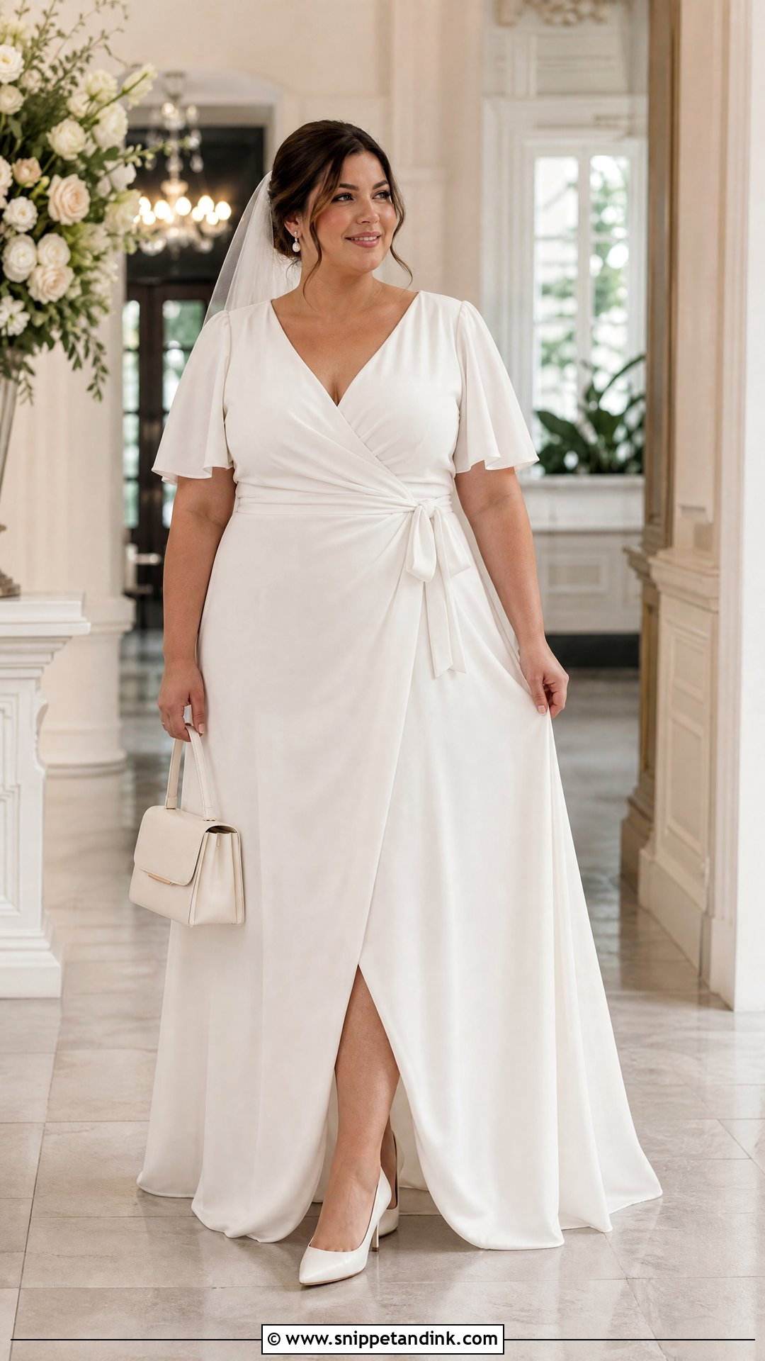 Wide Fit Wedding Pumps With Wrap Dress - Snippet and Ink - 20 Wedding Pumps Ideas